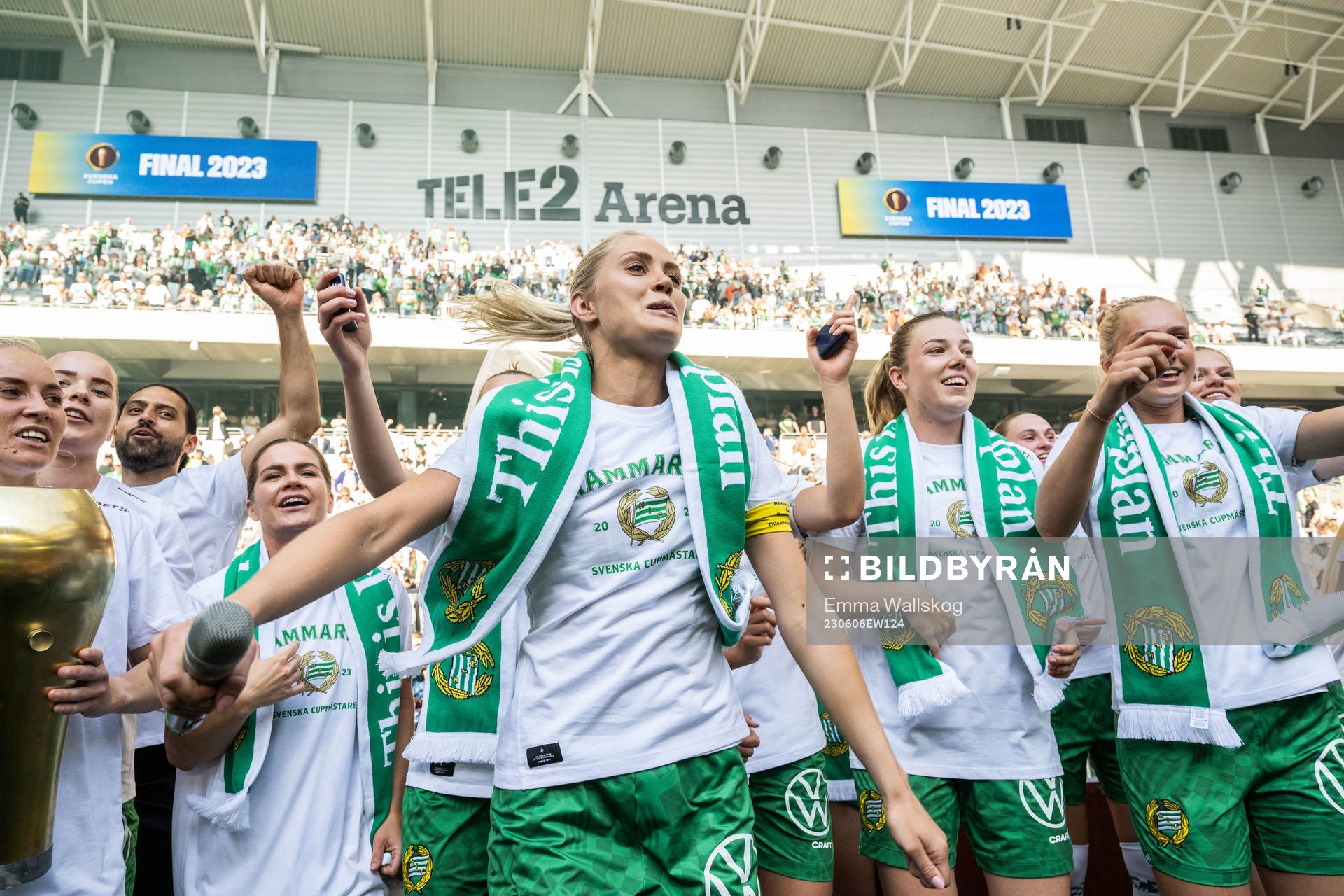 Hammarbys Hanna Folkesson, Alice Carlsson, Emma Westin och