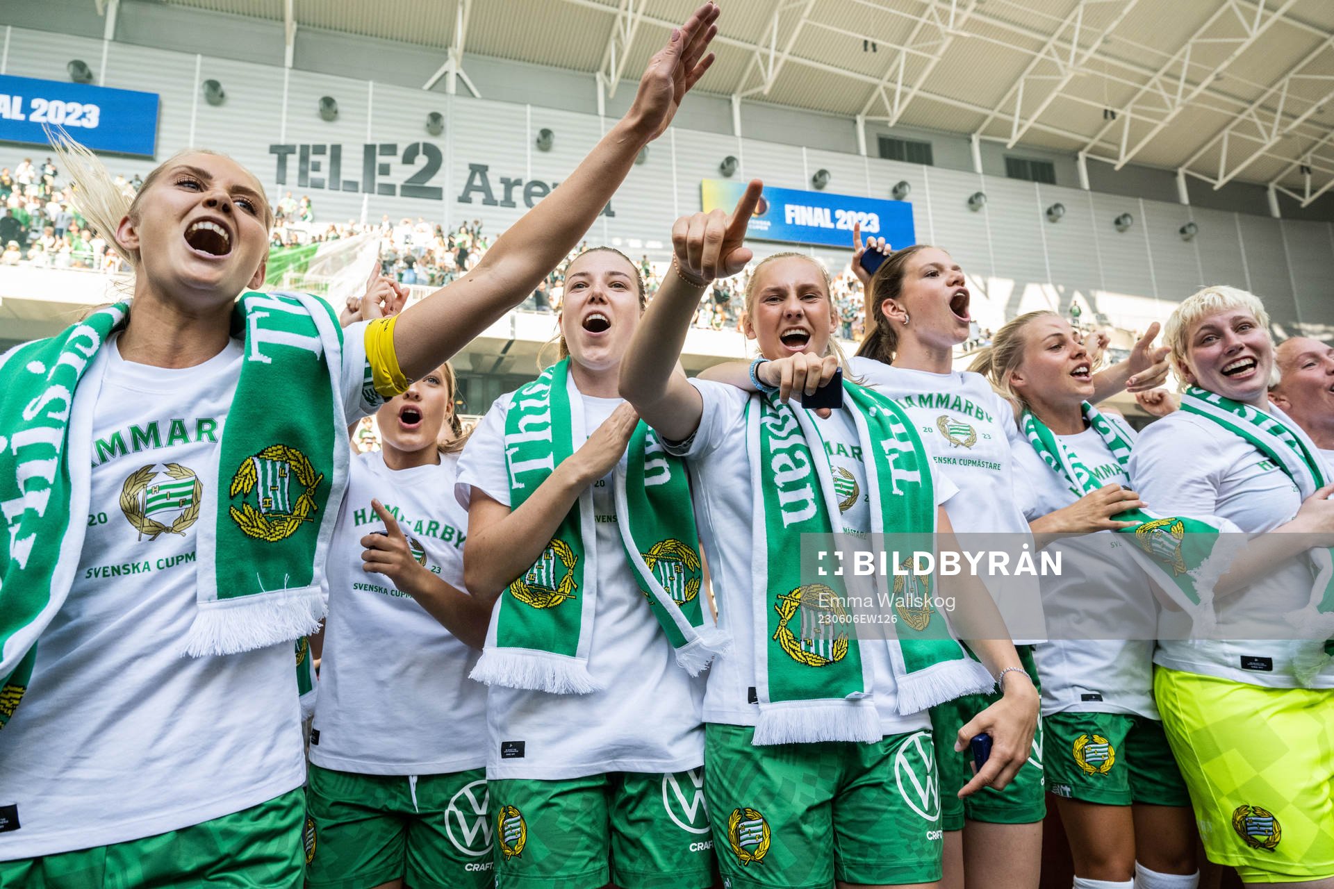 Hammarbys Alice Carlsson, Emma Westin, Ellen Wangerheim,