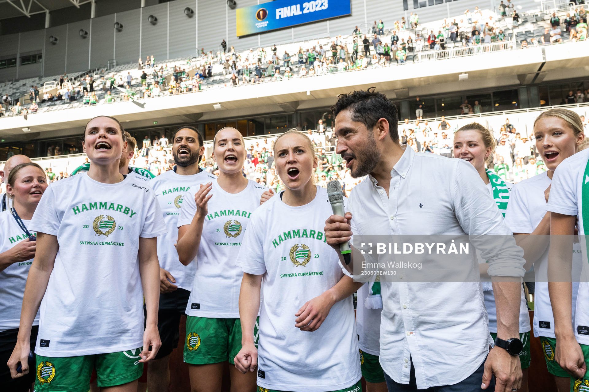 Hammarbys Simone Boye Sørensen, Eva Nyström, Ellen Gibson