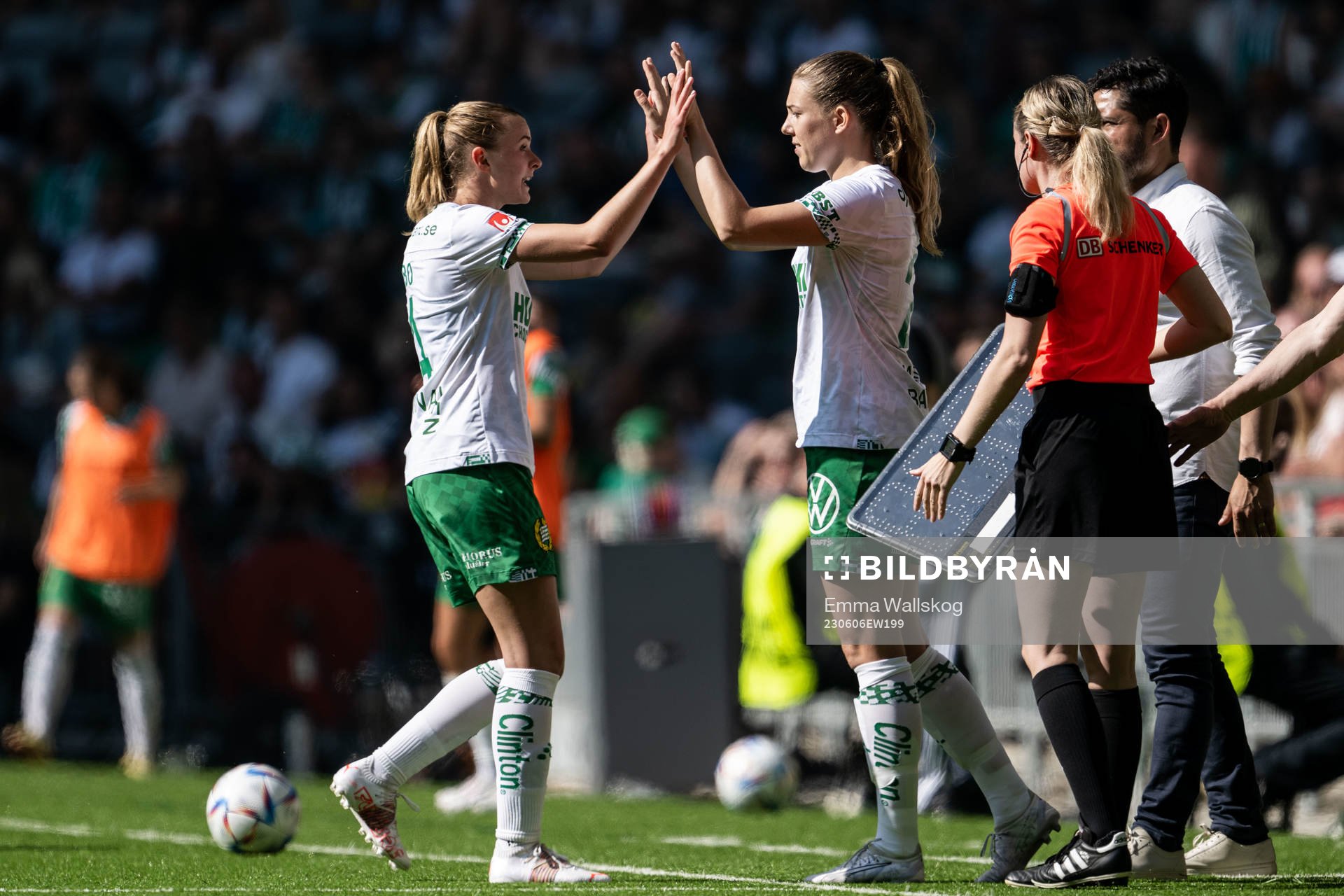 Hammarbys Thea Sørbo och Hammarbys Emma Westin