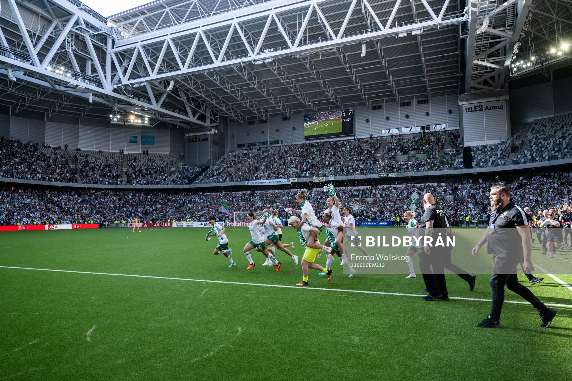 Hammarbys spelare jublar vid slutsignalen