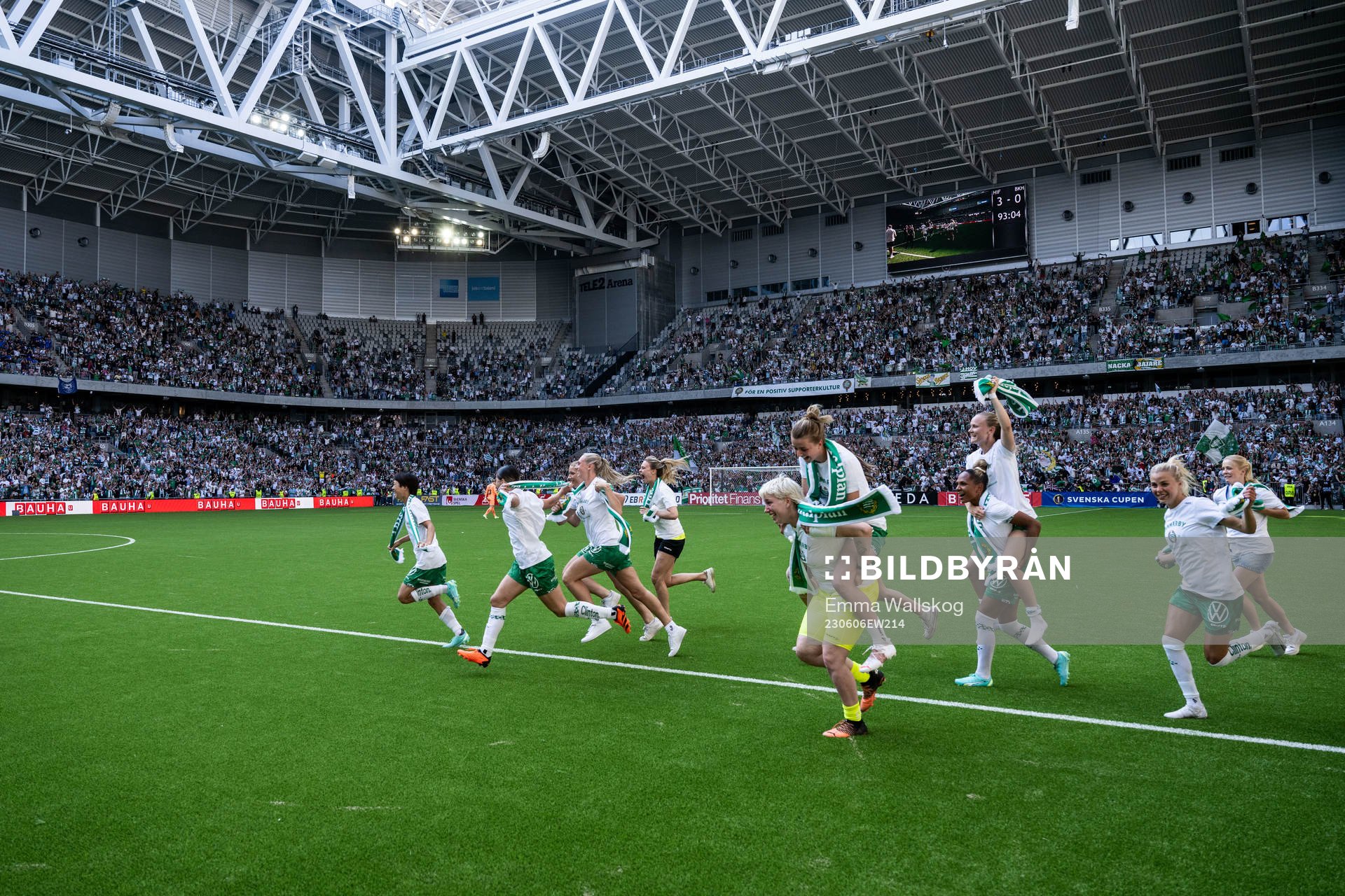 Hammarbys spelare jublar vid slutsignalen
