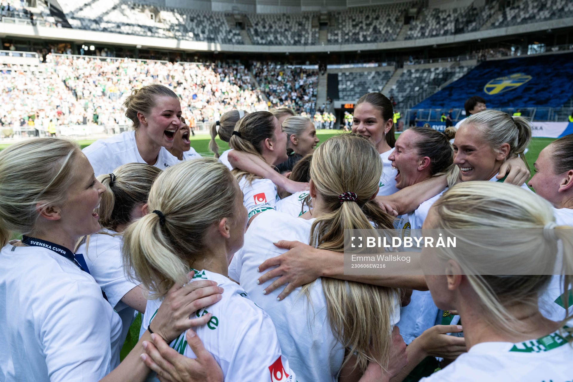 Hammarbys spelare jublar vid slutsignalen