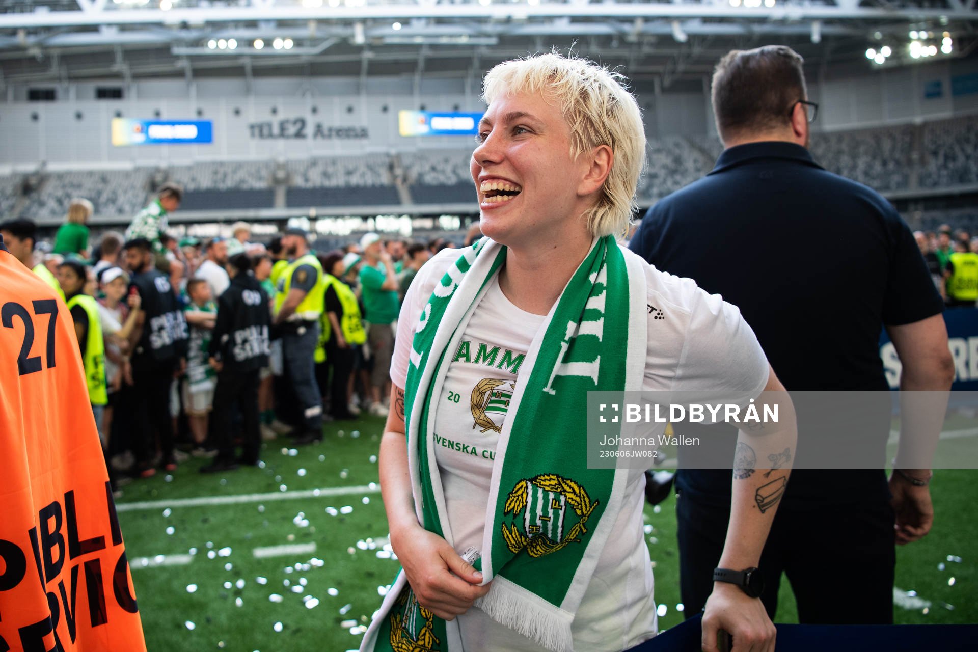 Hammarbys målvakt Moa Edrud jublar