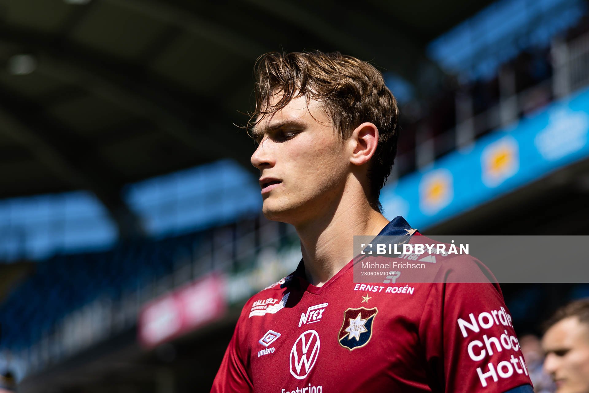 Örgrytes Christoffer Styffe innan fotbollsmatchen i
