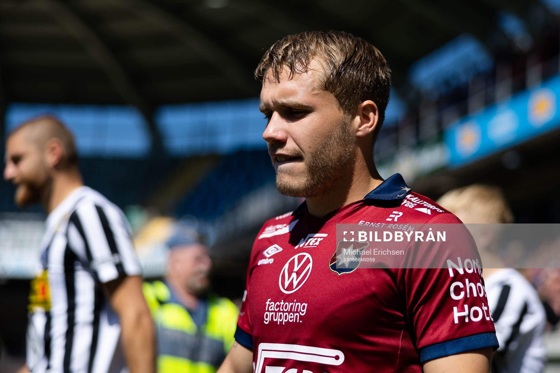 Örgrytes Hampus Dahlqvist innan fotbollsmatchen i