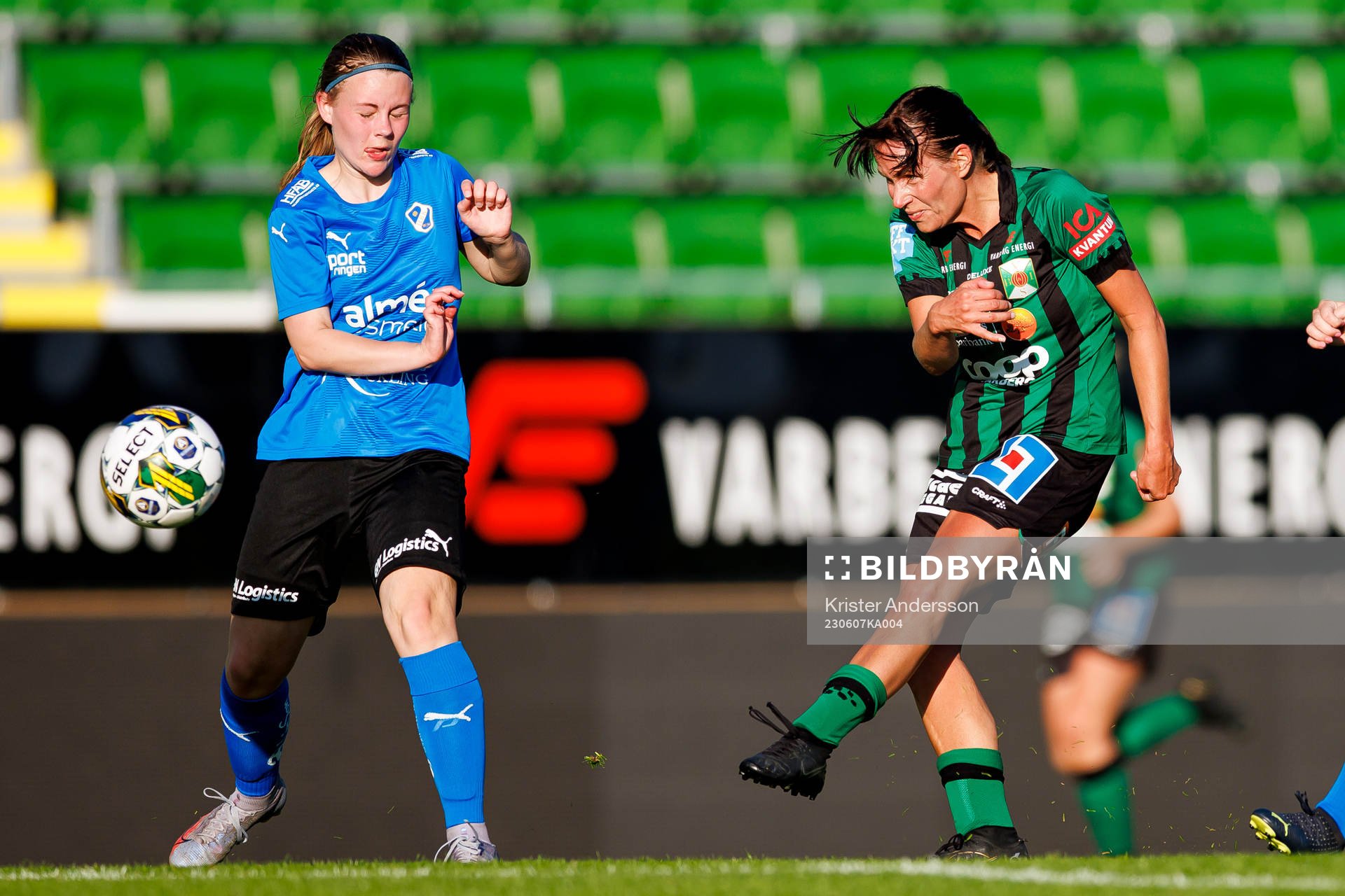 Halmstads Ebba Sandgren och Varbergs Lisa Johnsson
