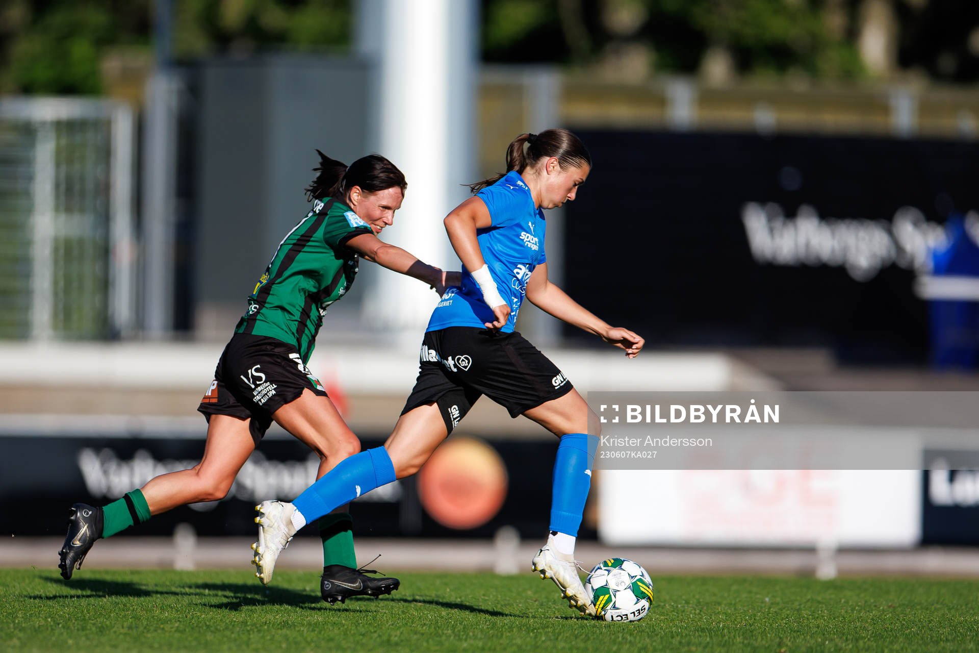 Varbergs Lisa Johnsson och Halmstads Thea Staffansson
