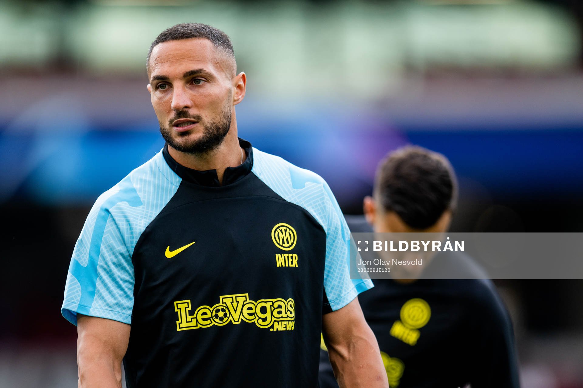 Danilo D'Ambrosio of Inter at a training session