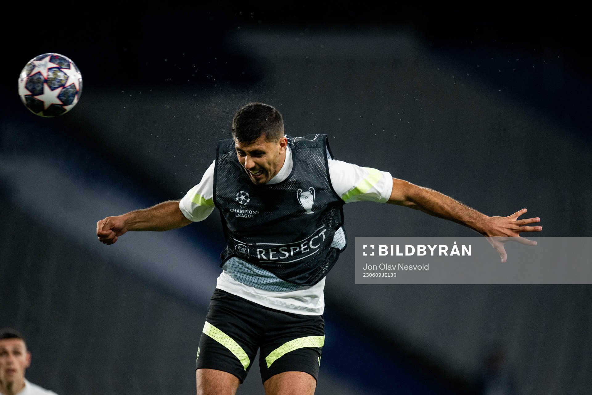 Rodri of Manchester City at a training session