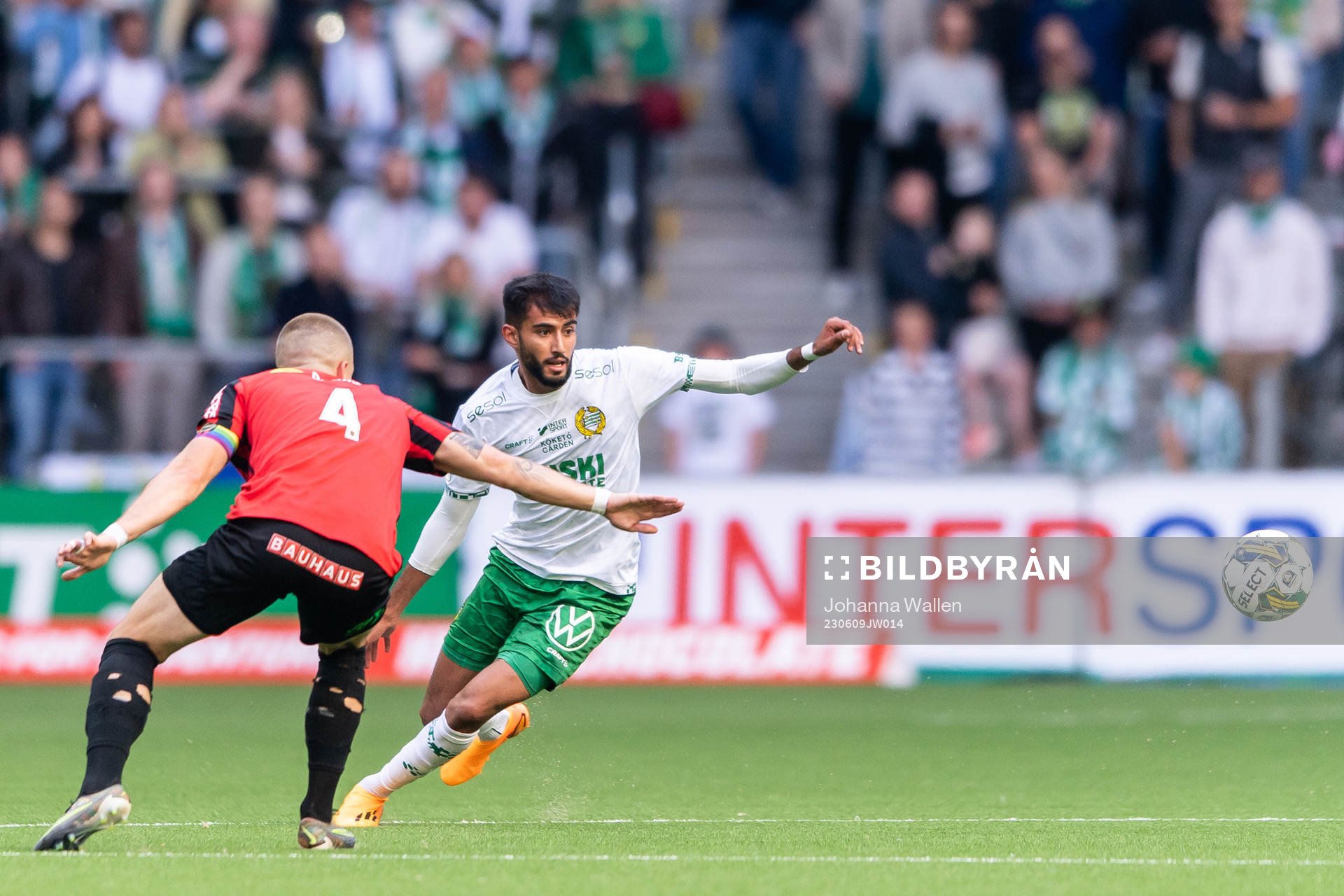 Brommapojkarnas Amadeus Sögaard och Hammarbys Montader