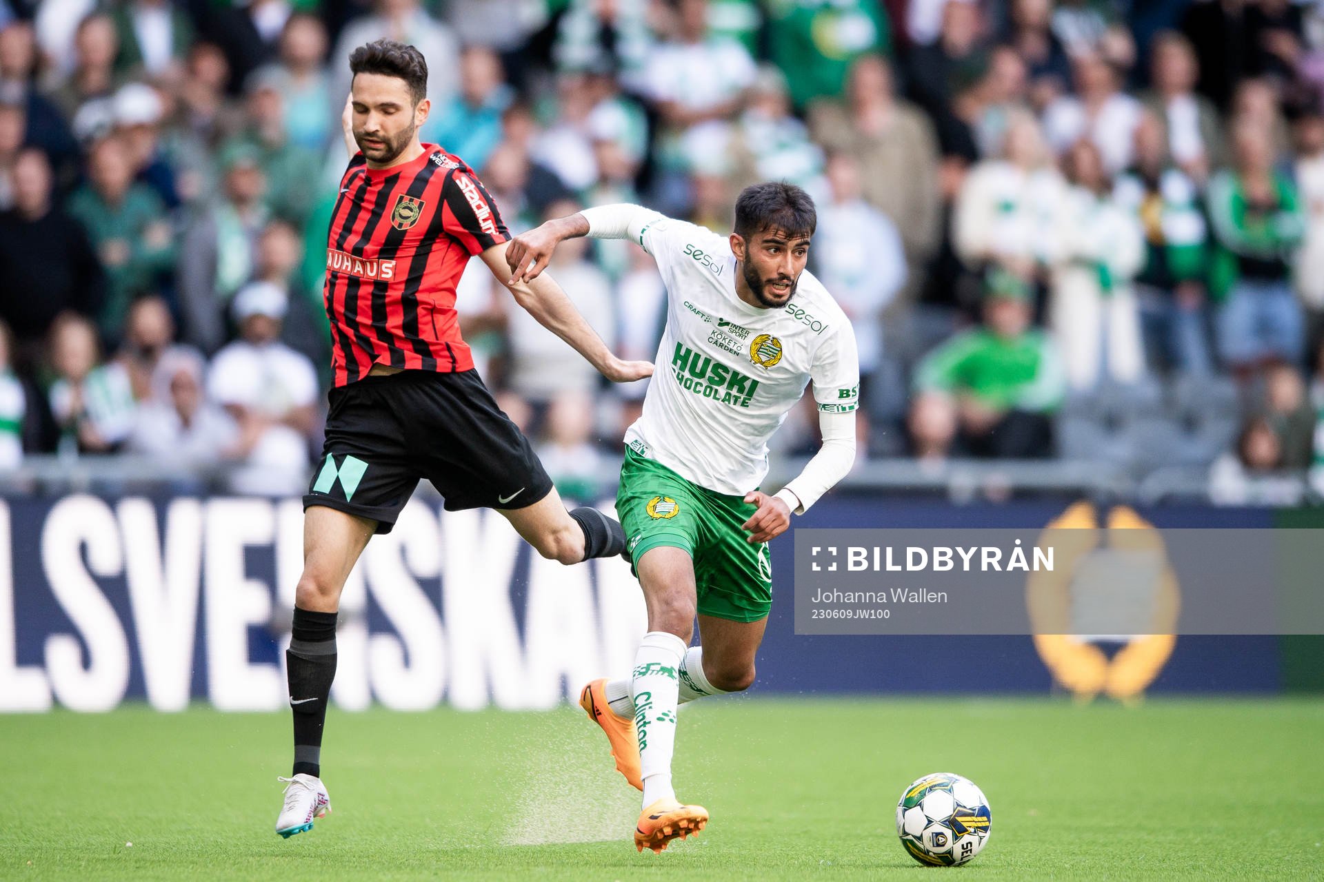 Brommapojkarnas Marijan Cosic och Hammarbys Montader Madjed
