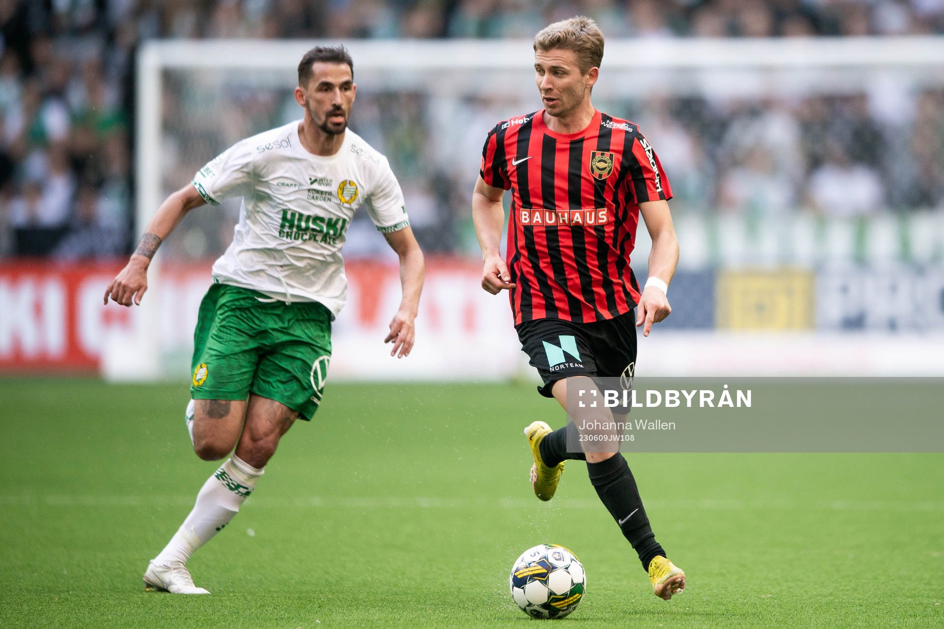 Hammarbys Loret Sadiku och Brommapojkarnas Ludvig Fritzson