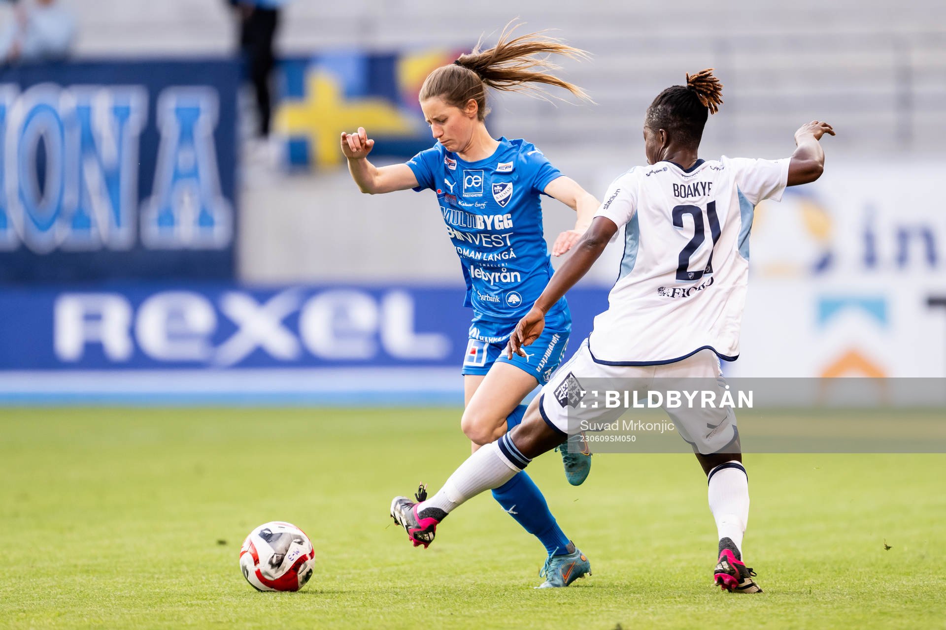 Kalmars Charléne Nowotny och Djurgårdens Portia Boakye