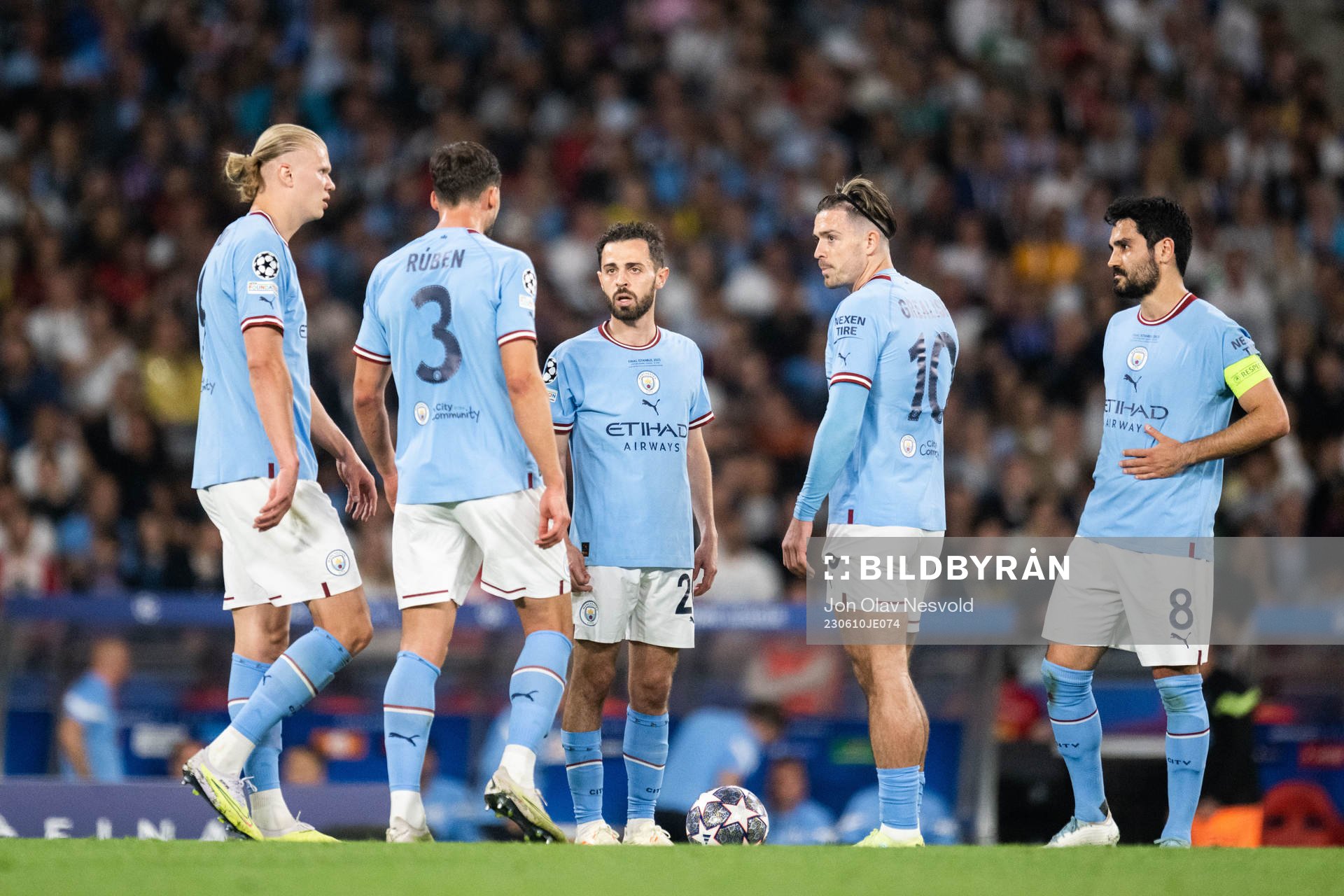 Erling Braut Haaland, Ruben Dias, Bernardo Silva, Jack