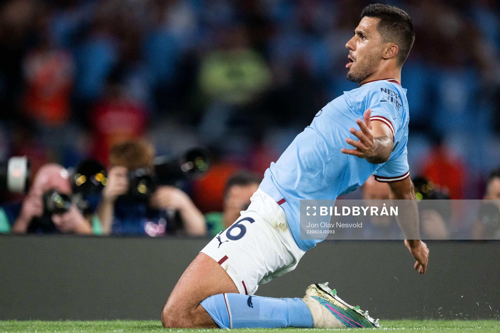 Rodri of Manchester City celebrates after 1-0 during the UEFA Champions League football match between Manchester City and Inter on June 10, 2023 in Istanbul.