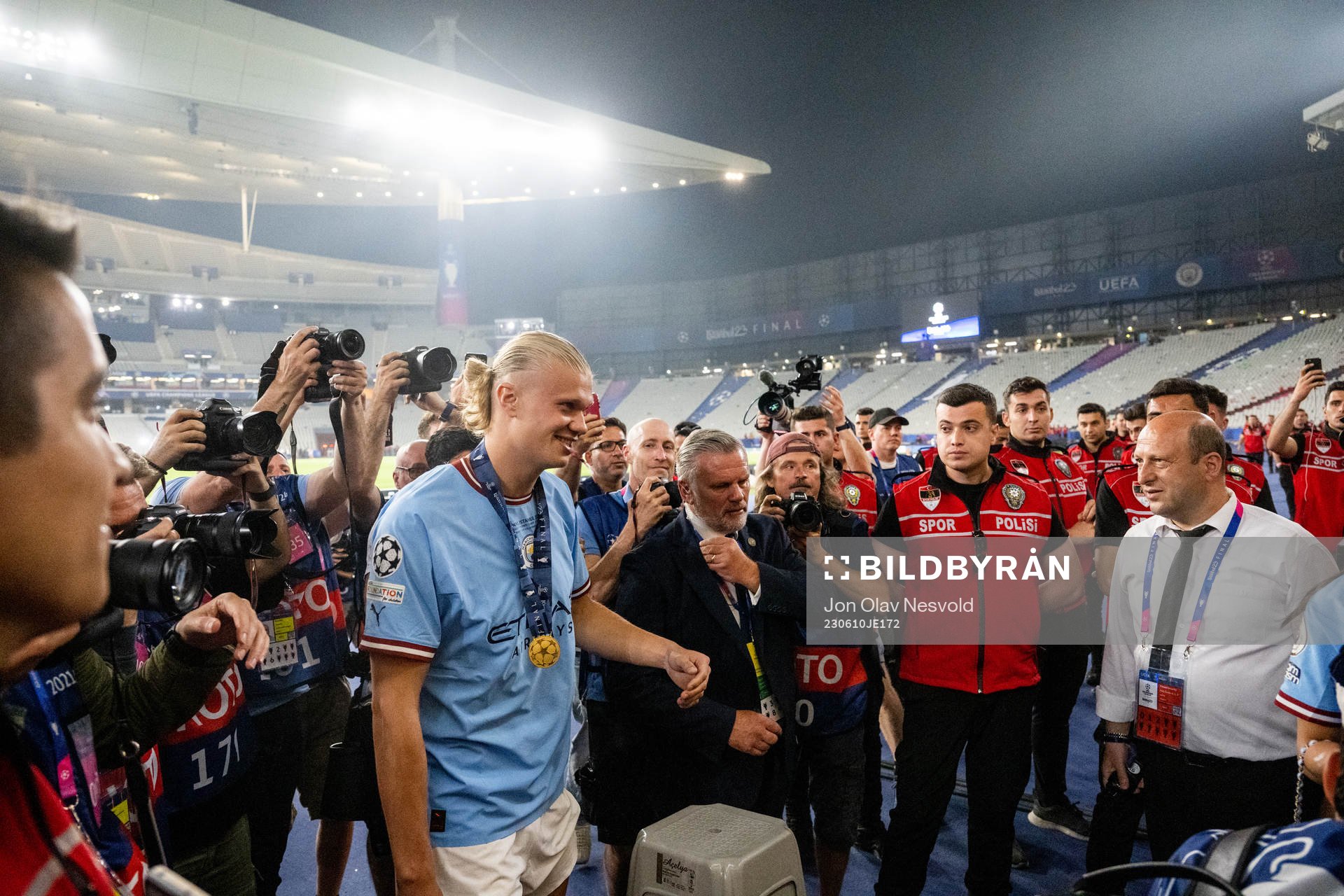 Erling Braut Haaland of Manchester City celebrates