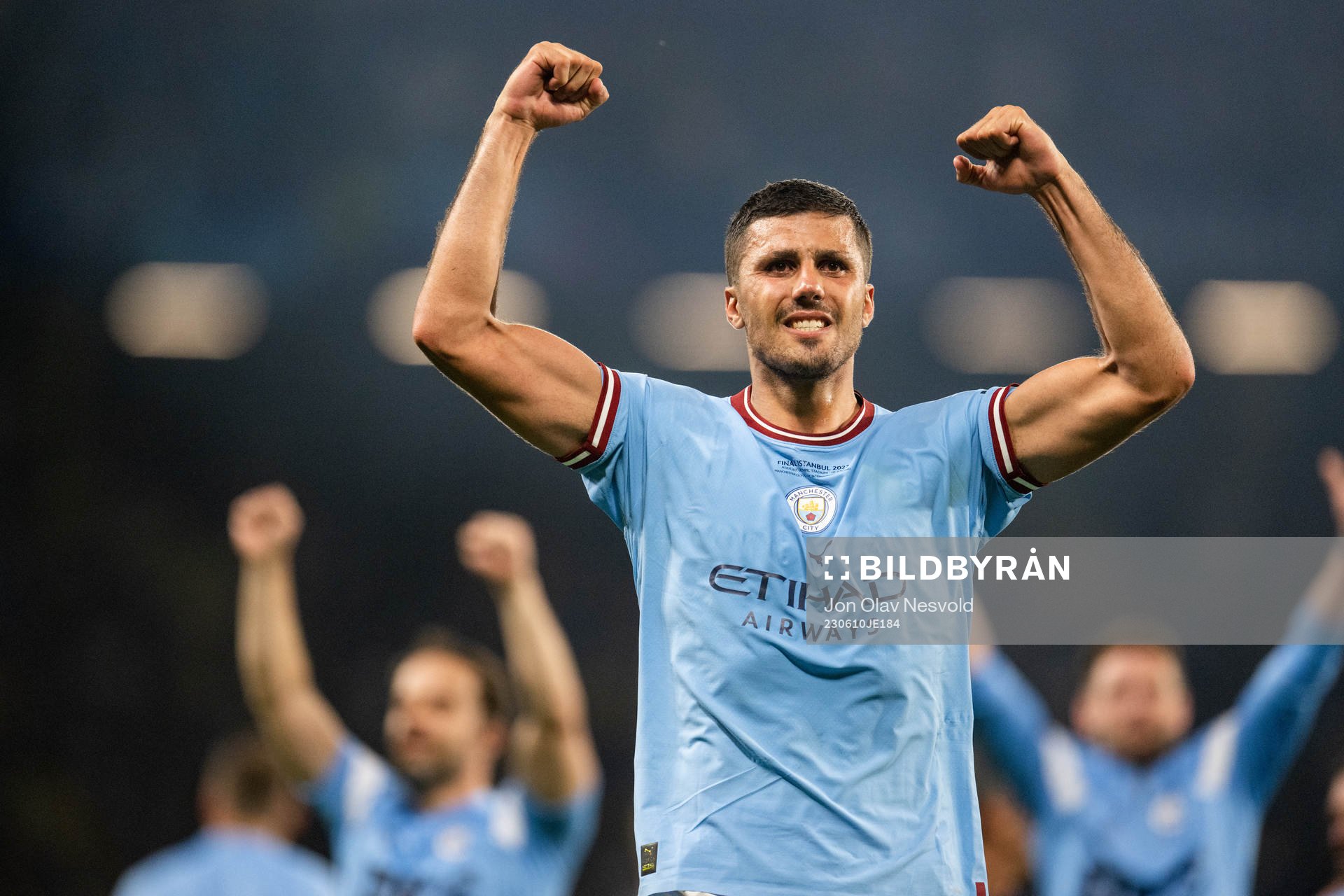 Rodrigo of Manchester City celebrates