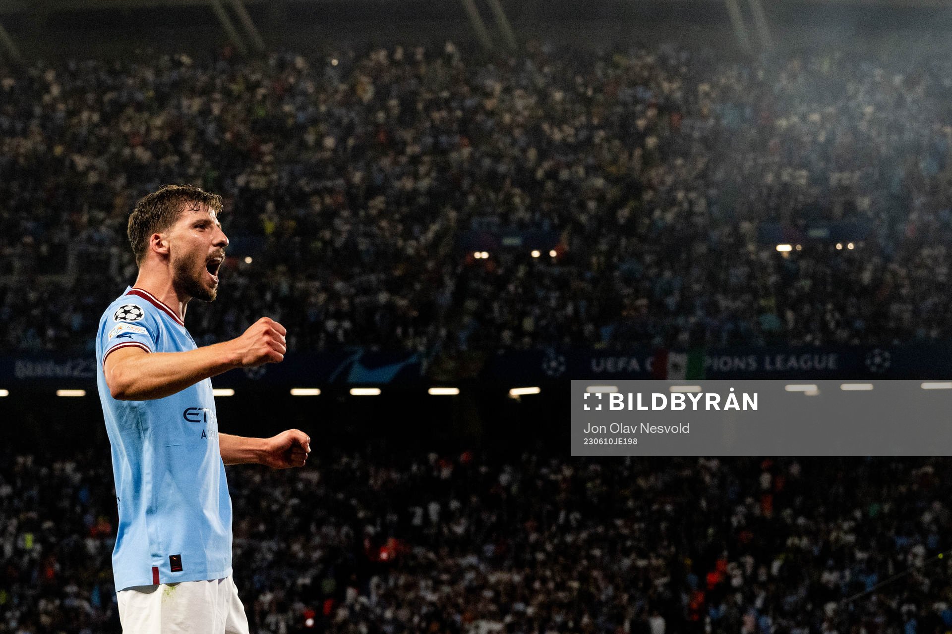 Ruben Dias of Manchester City celebrates