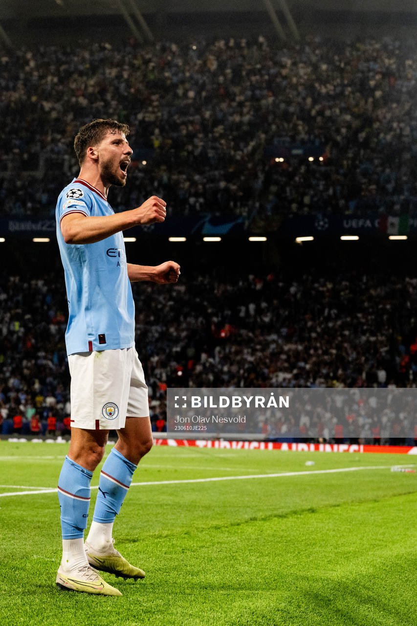 Ruben Dias of Manchester City celebrates