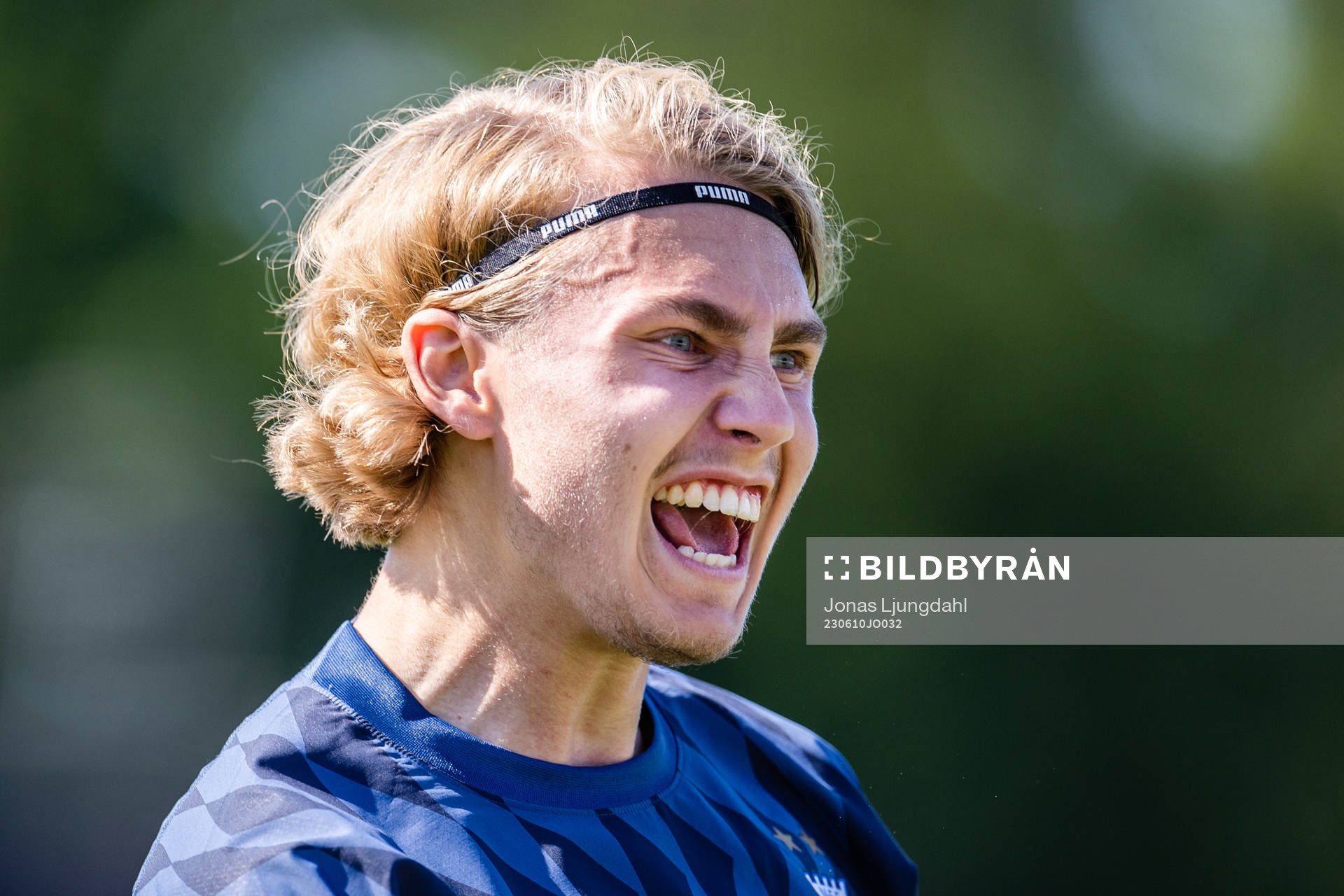 Malmö FFs Sebastian Nanasi jublar efter att han gjort 1-3 under fotbollsmatchen i Allsvenskan mellan Värnamo och Malmö FF den 10 juni 2023 i Värnamo.