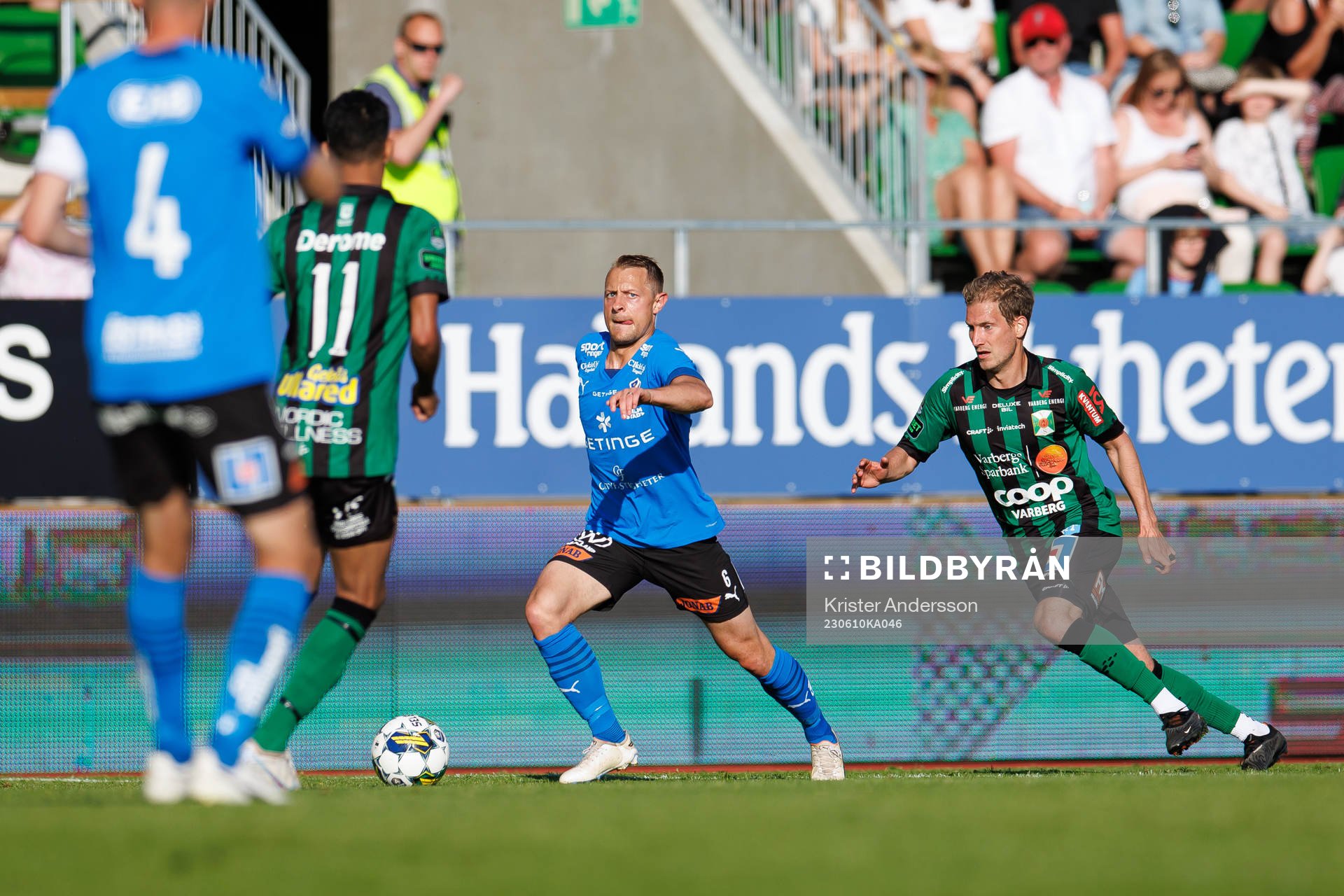 Halmstads Joel Allansson och Varbergs Oliver Silverholt