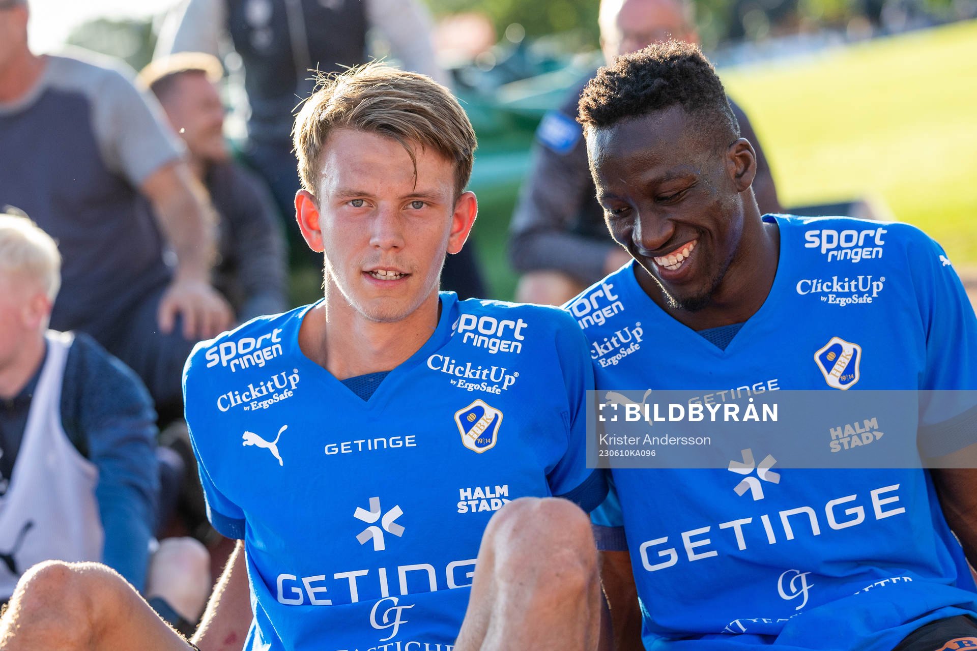 Halmstads Kazper Karlsson och Naeem Mohammed