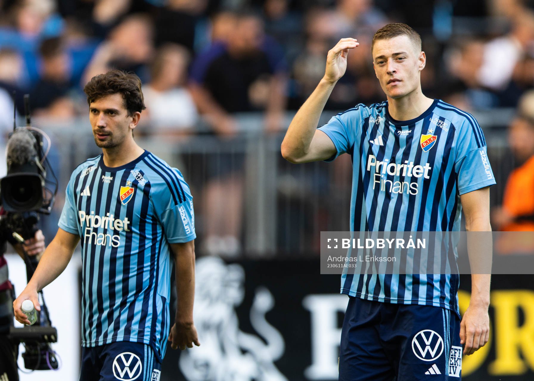 Djurgårdens Gustav Wikheim och Jesper Löfgren deppar