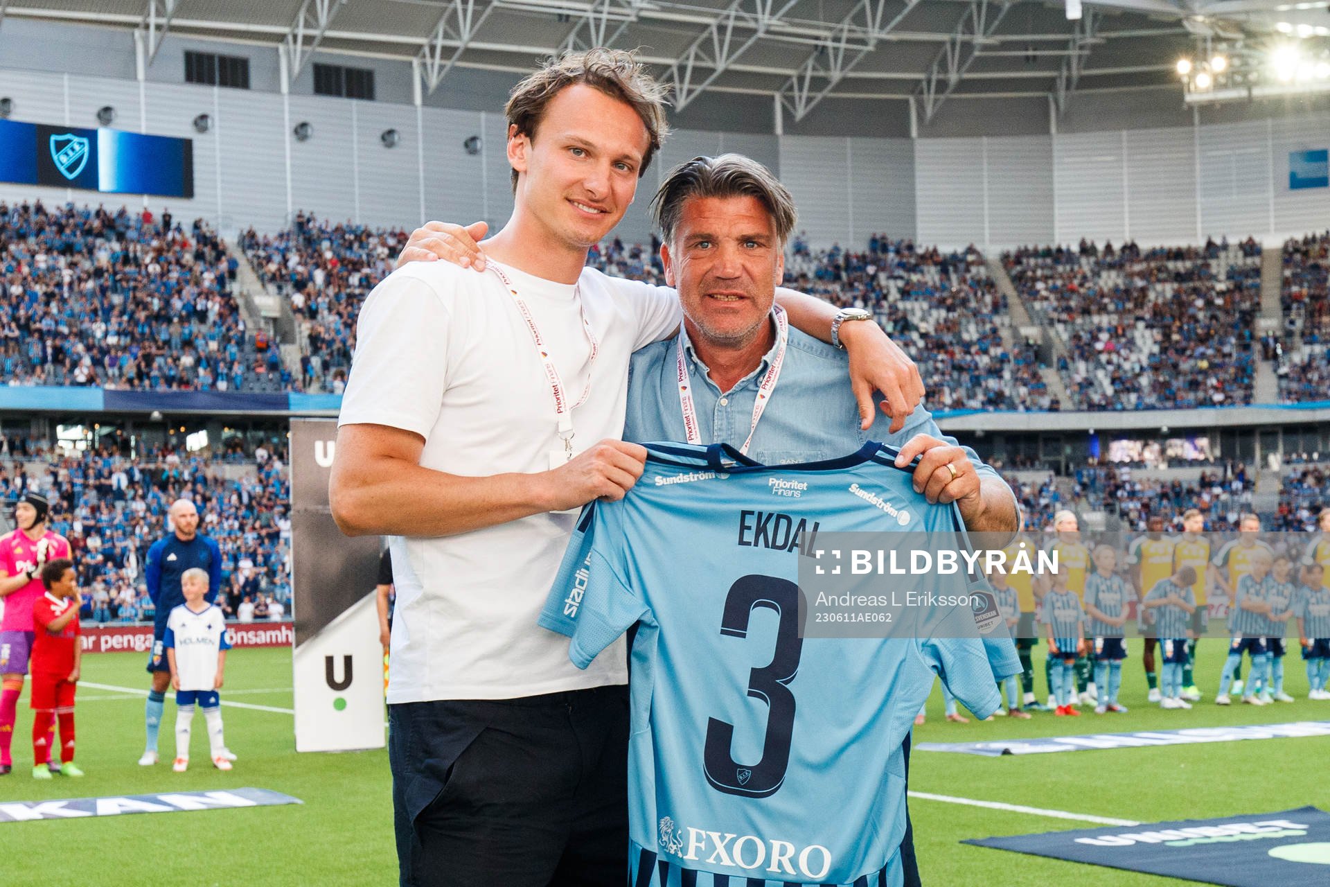 Hjalmar Ekdal och Djurgårdens sportchef Bosse Andersson