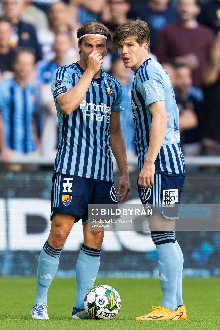 Djurgårdens Elias Andersson och Oliver Berg