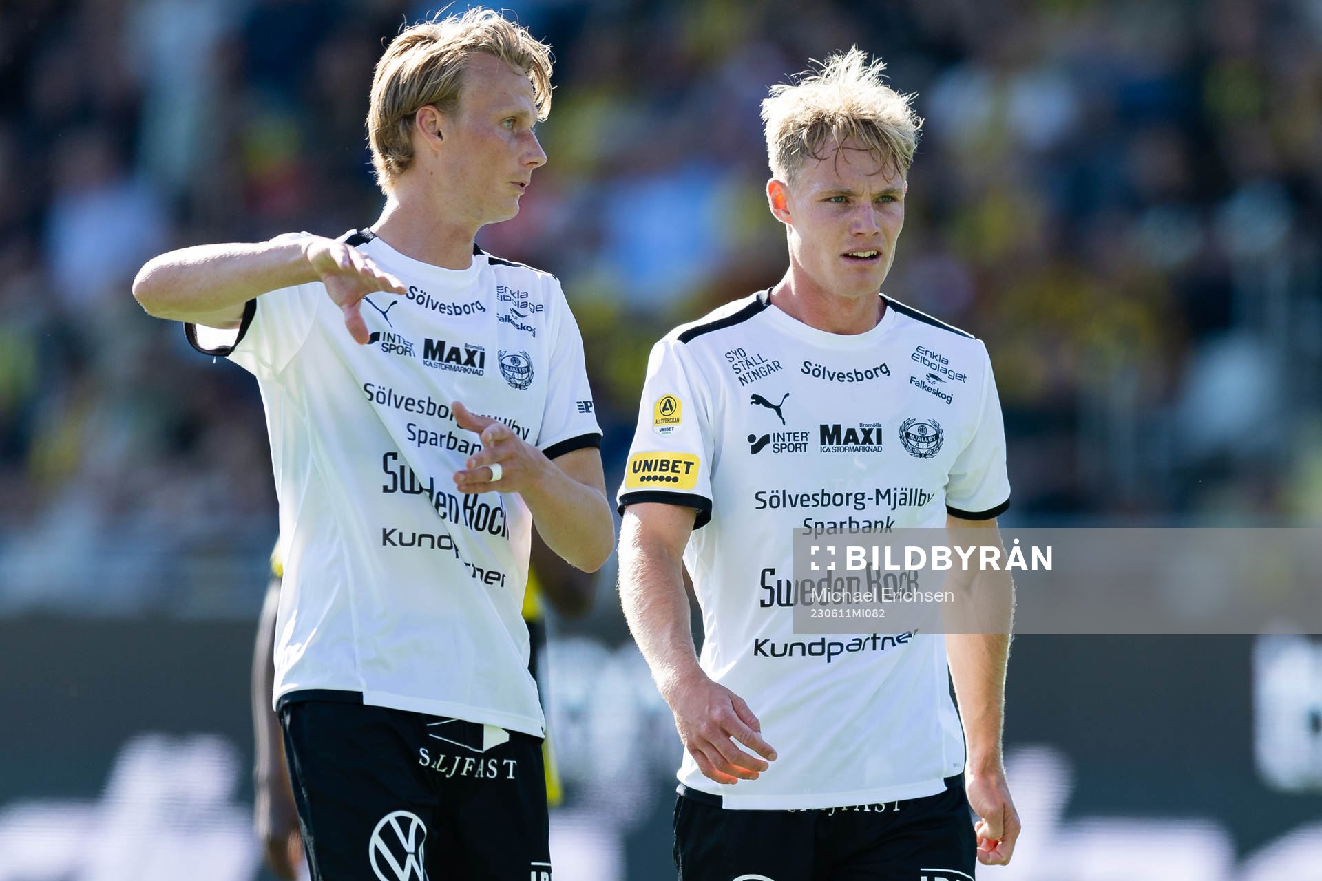Mjällbys Alexander Johansson och Max Fenger