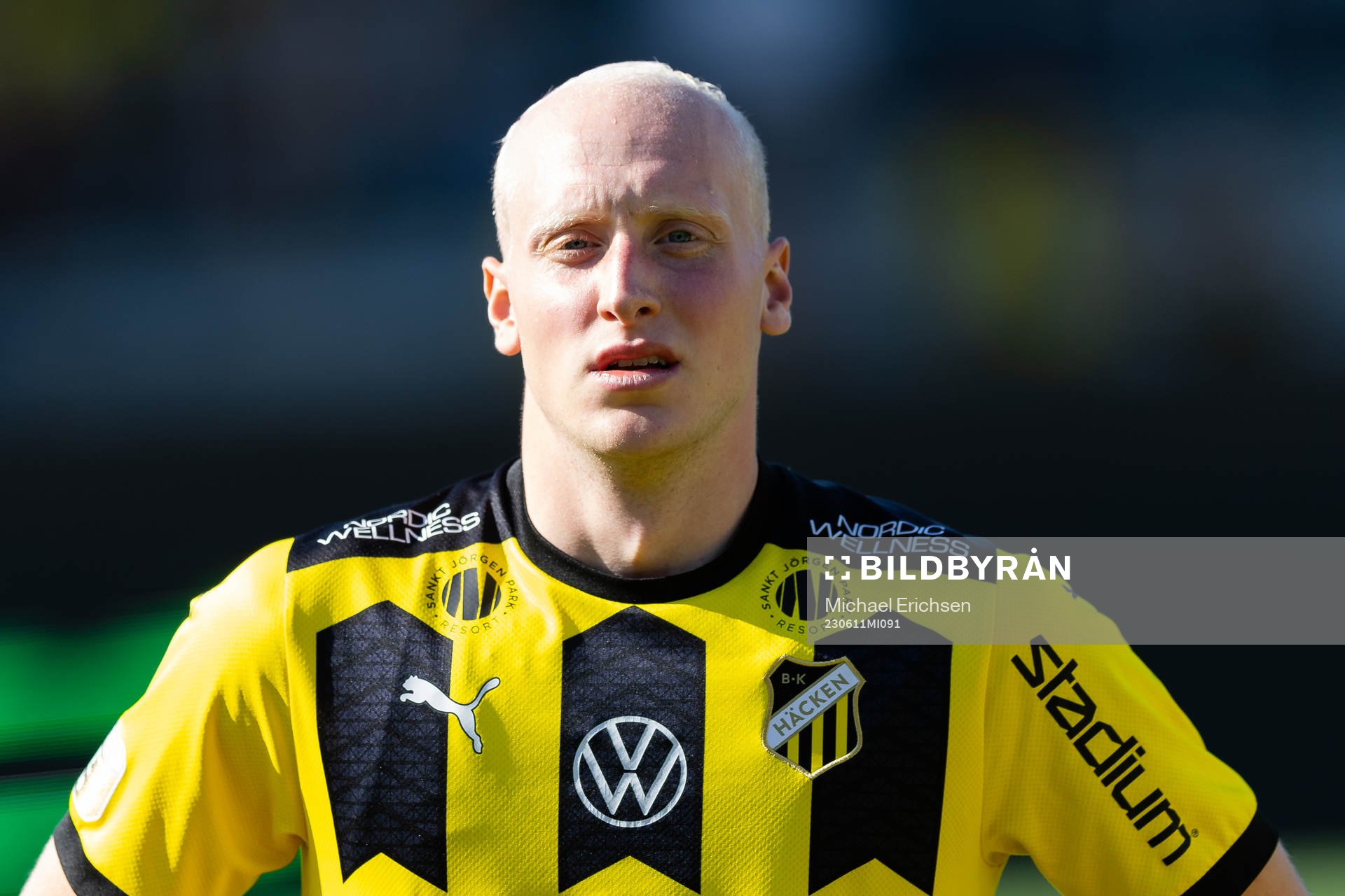 Häckens Valgeir Fridriksson på line up innan