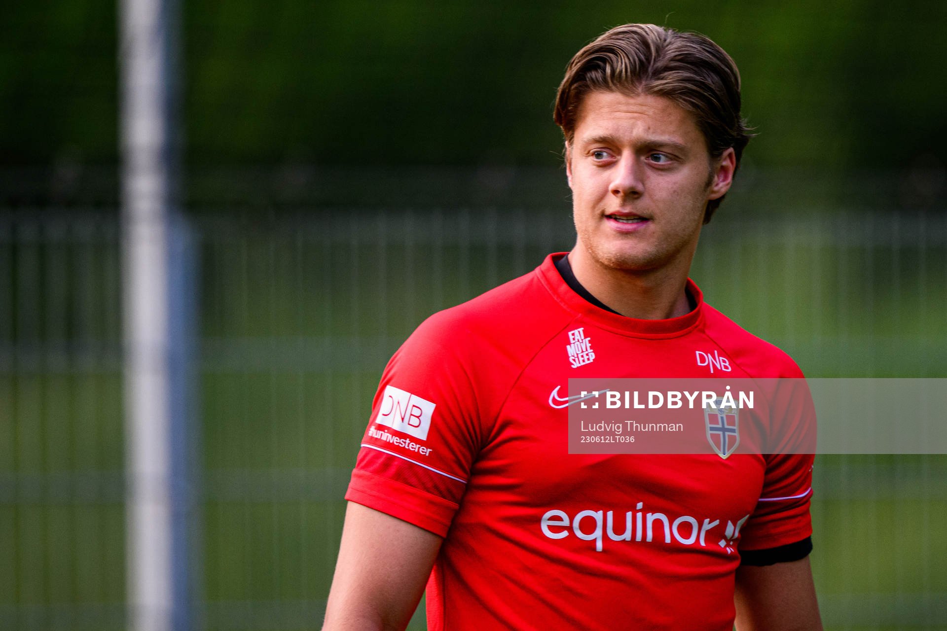 Goalkeeper Rasmus Sandberg of the Norwegian Under-21