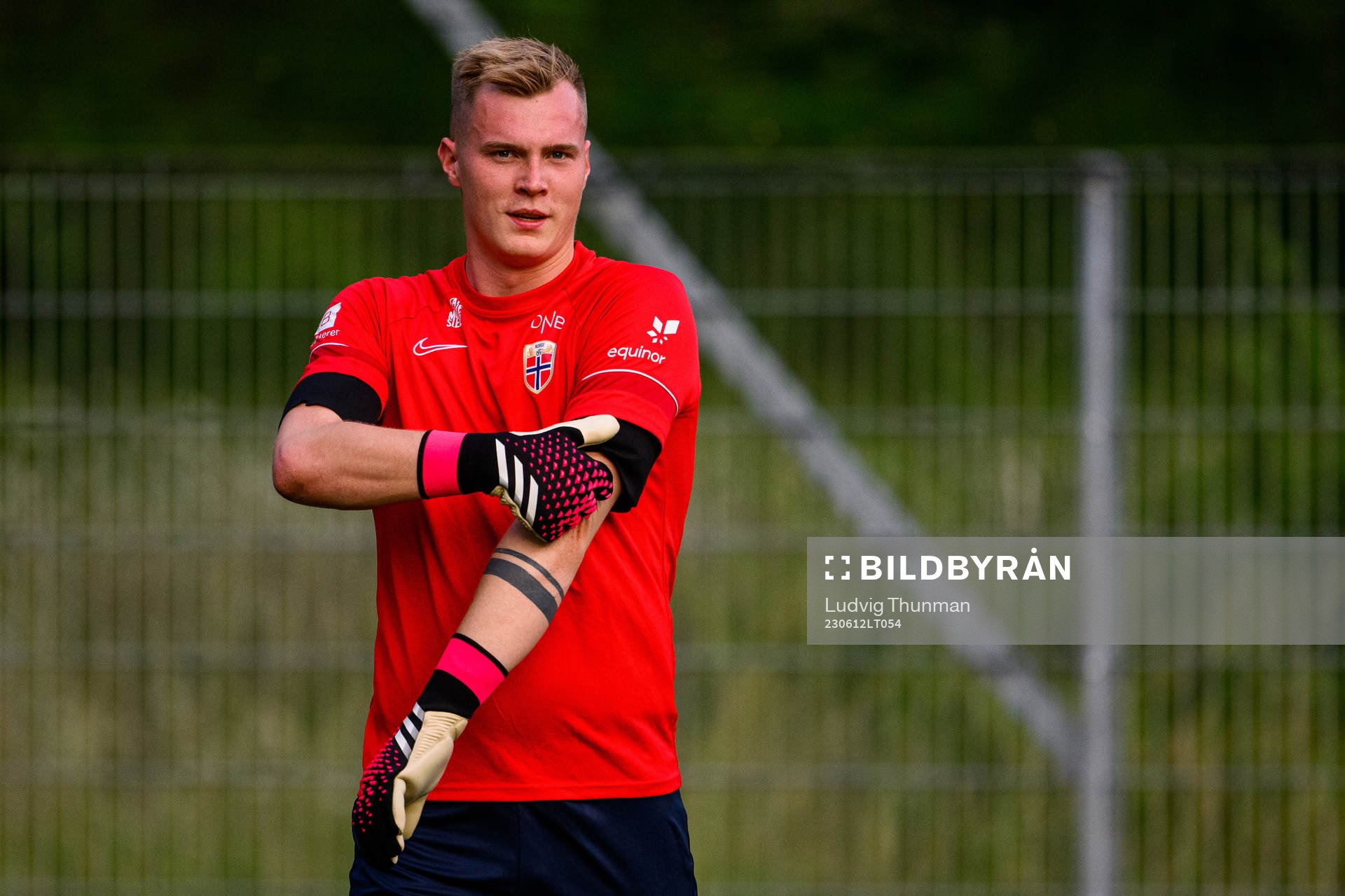 Goalkeeper Kristoffer Klaesson of the Norwegian Under-21