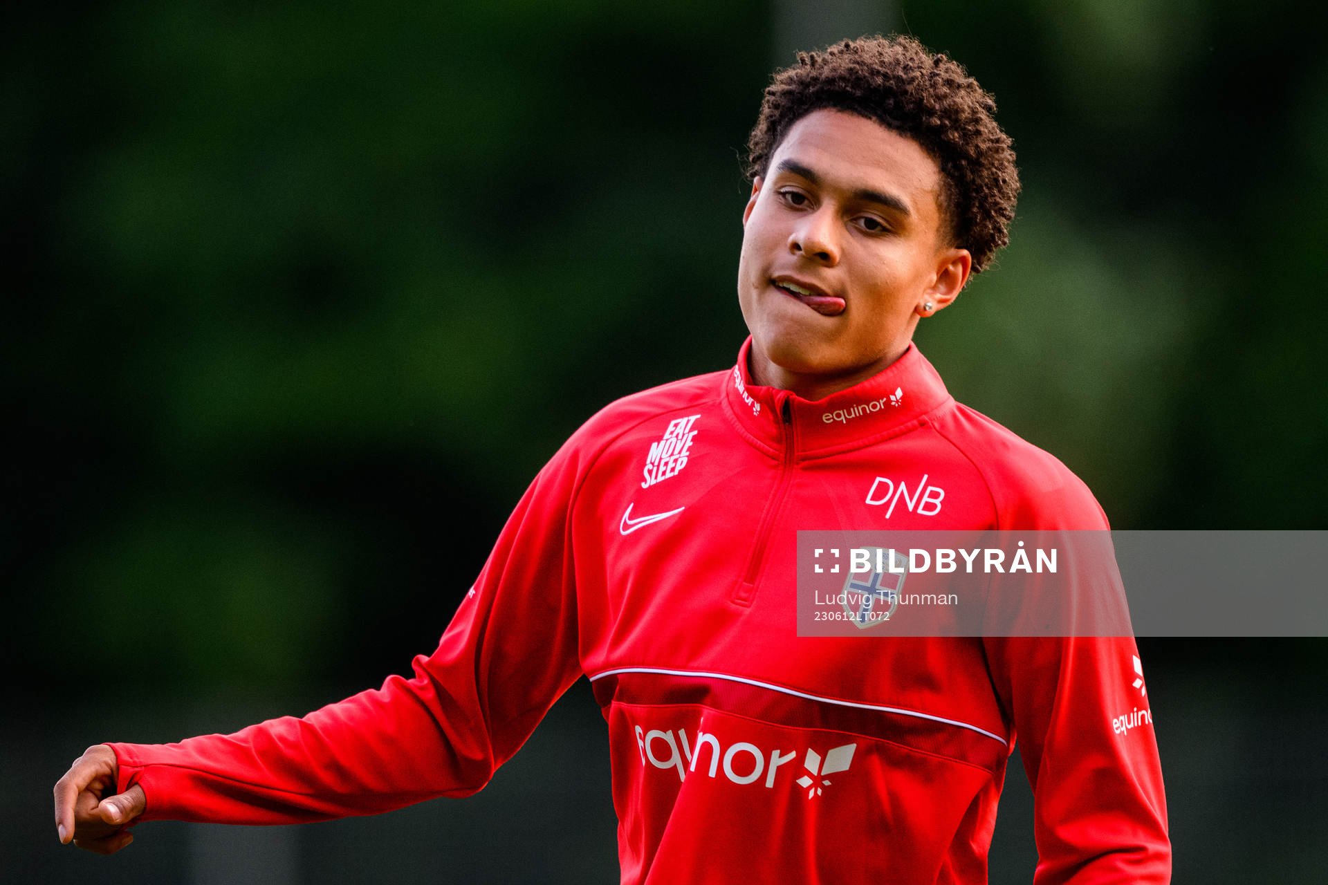 Antonio Nusa of the Norwegian under-21 national football