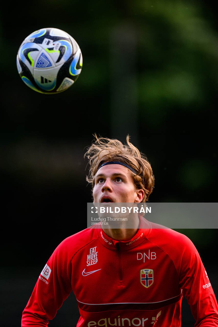 Leo Fuhr Hjelde of the Norwegian under-21 national football