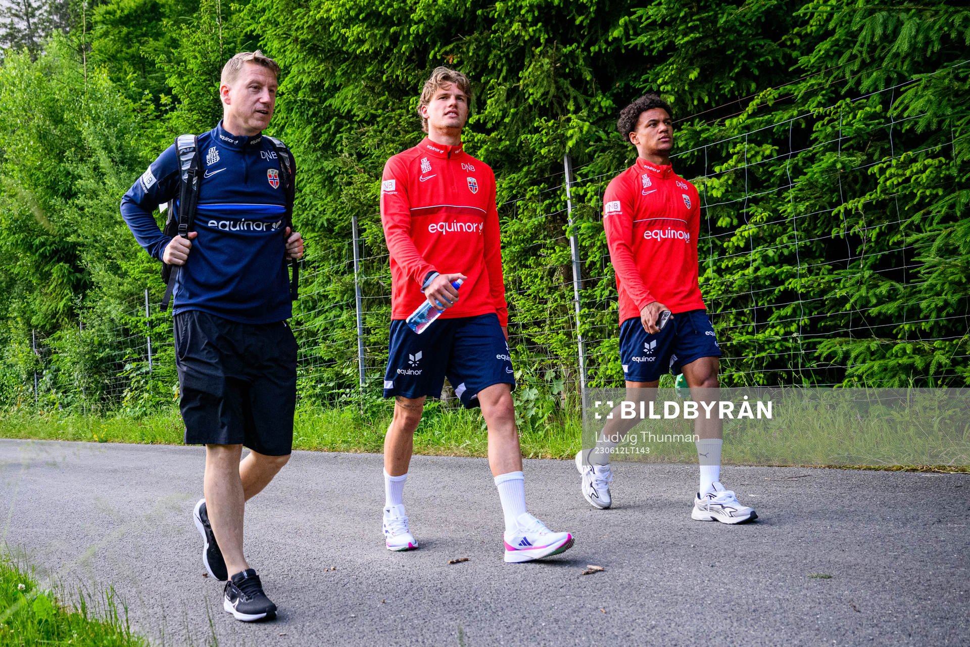 Head coach Leif Gunnar Smerud, Jesper Daland and Oscar Bobb