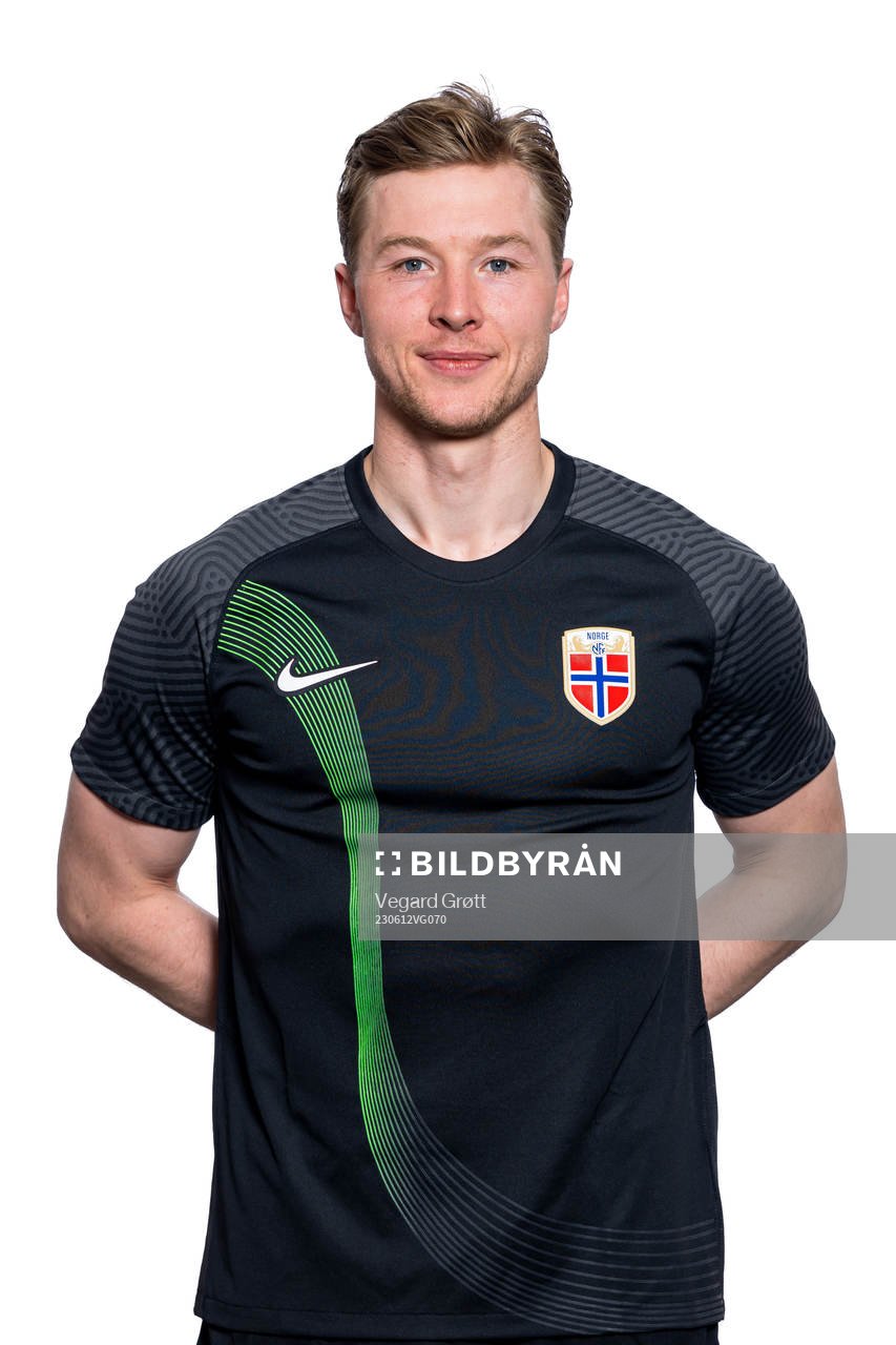 Goalkeeper Mathias Dyngeland of the Norwegian national