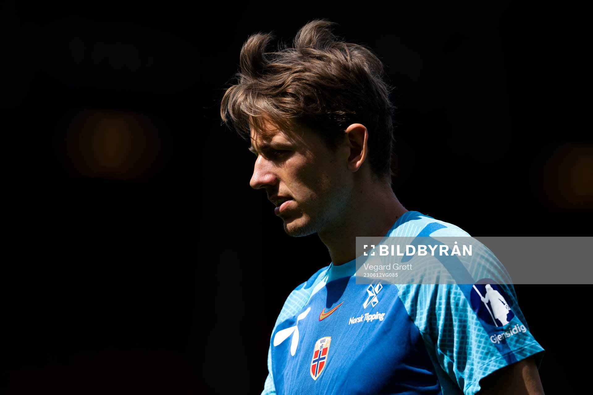 Sander Berge of the Norwegian national football team