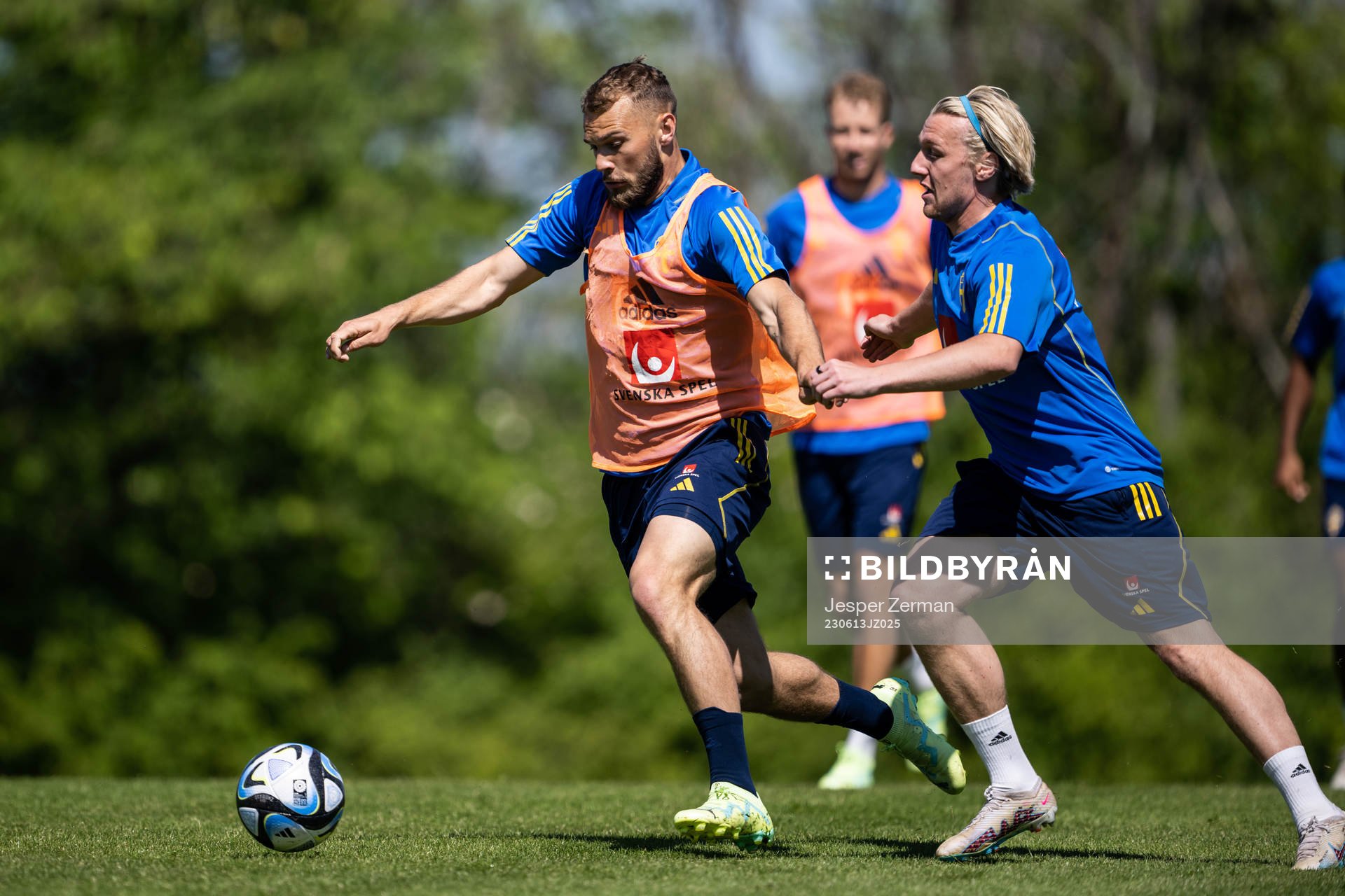 Jesper Karlström and Emil Forsberg of the Swedish national