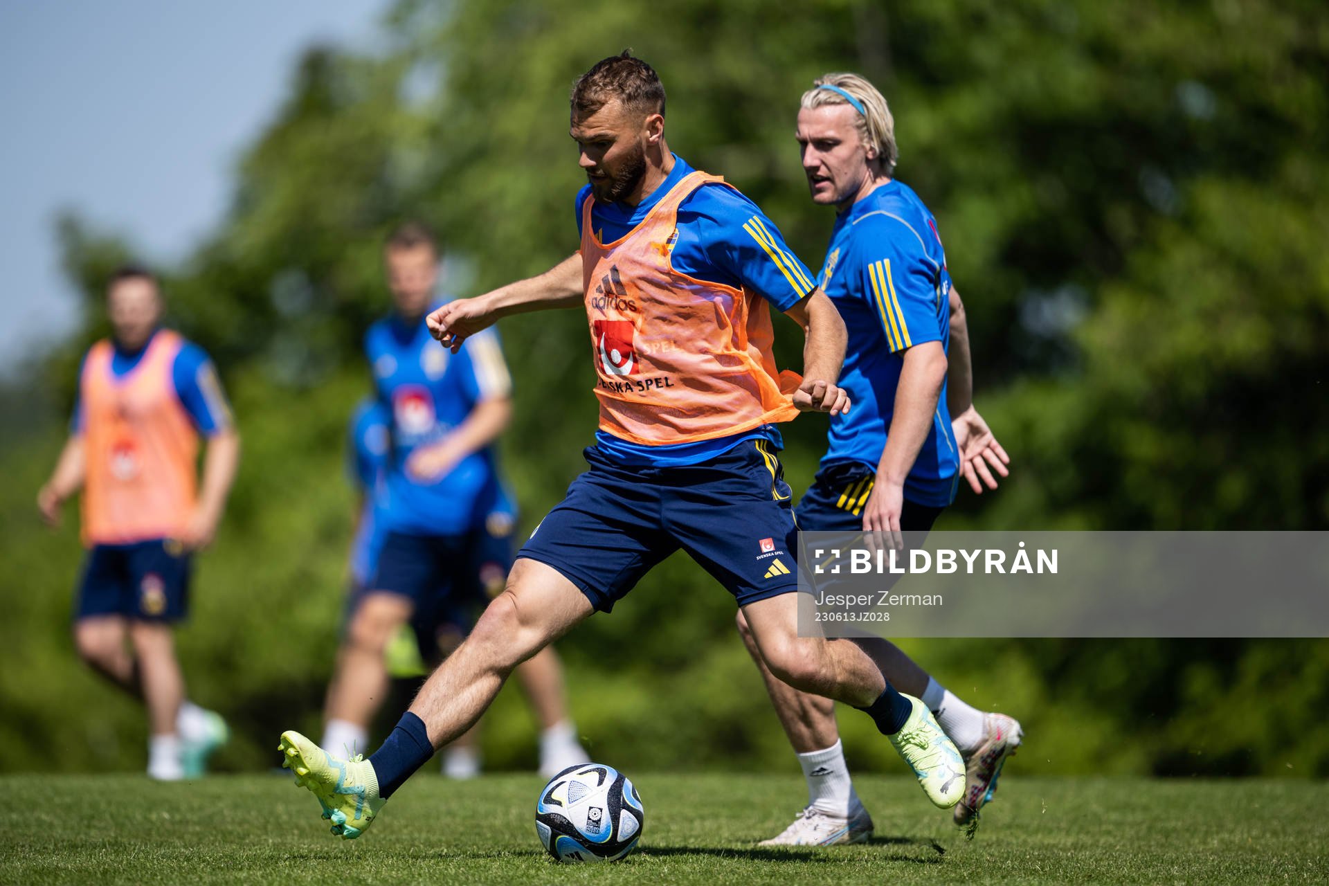 Jesper Karlström and Emil Forsberg of the Swedish national