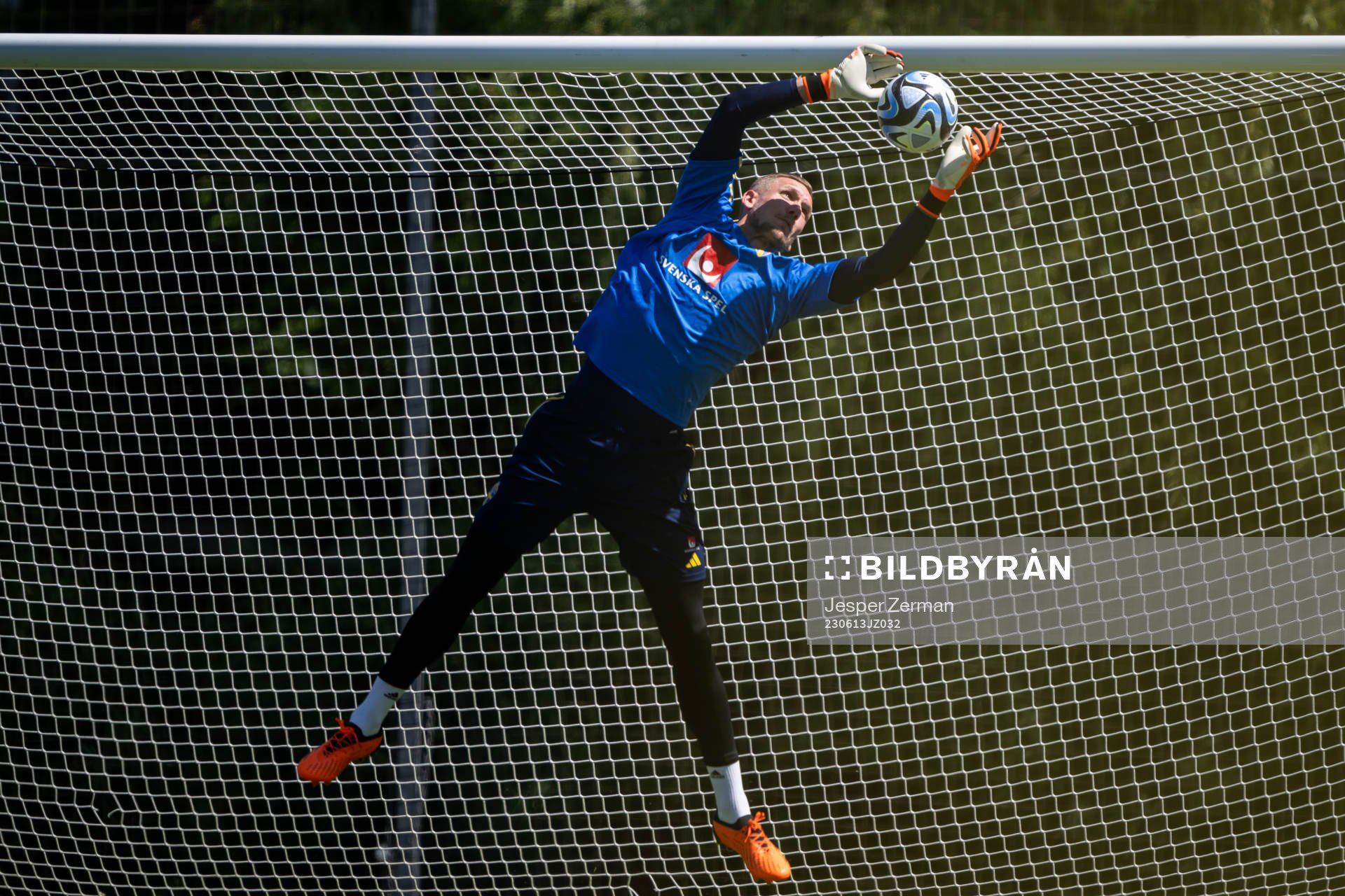 goalkeeper Robin Olsen of the Swedish national football team