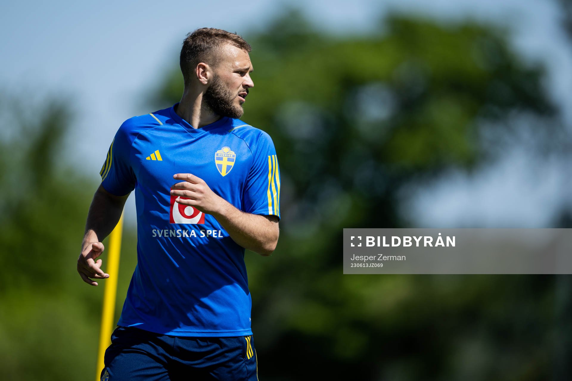 Jesper Karlström of the Swedish national football team