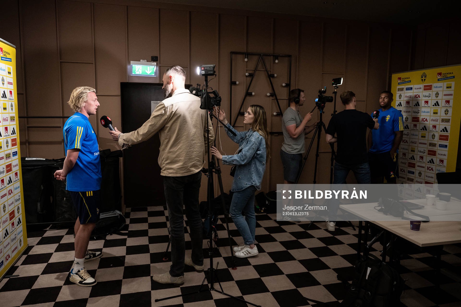Emil Forsberg and Isak Hien of the Swedish national