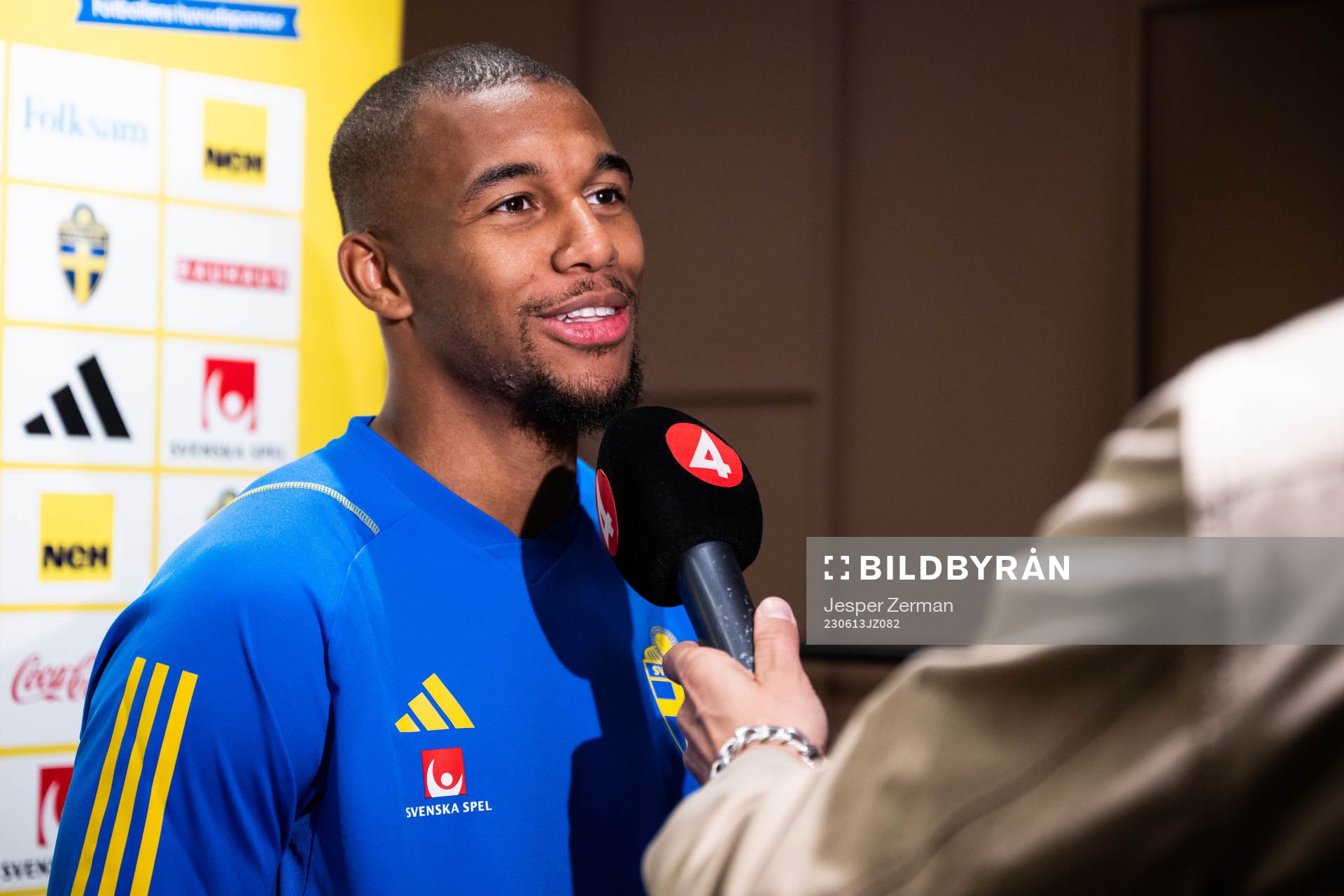Isak Hien of the Swedish national football team