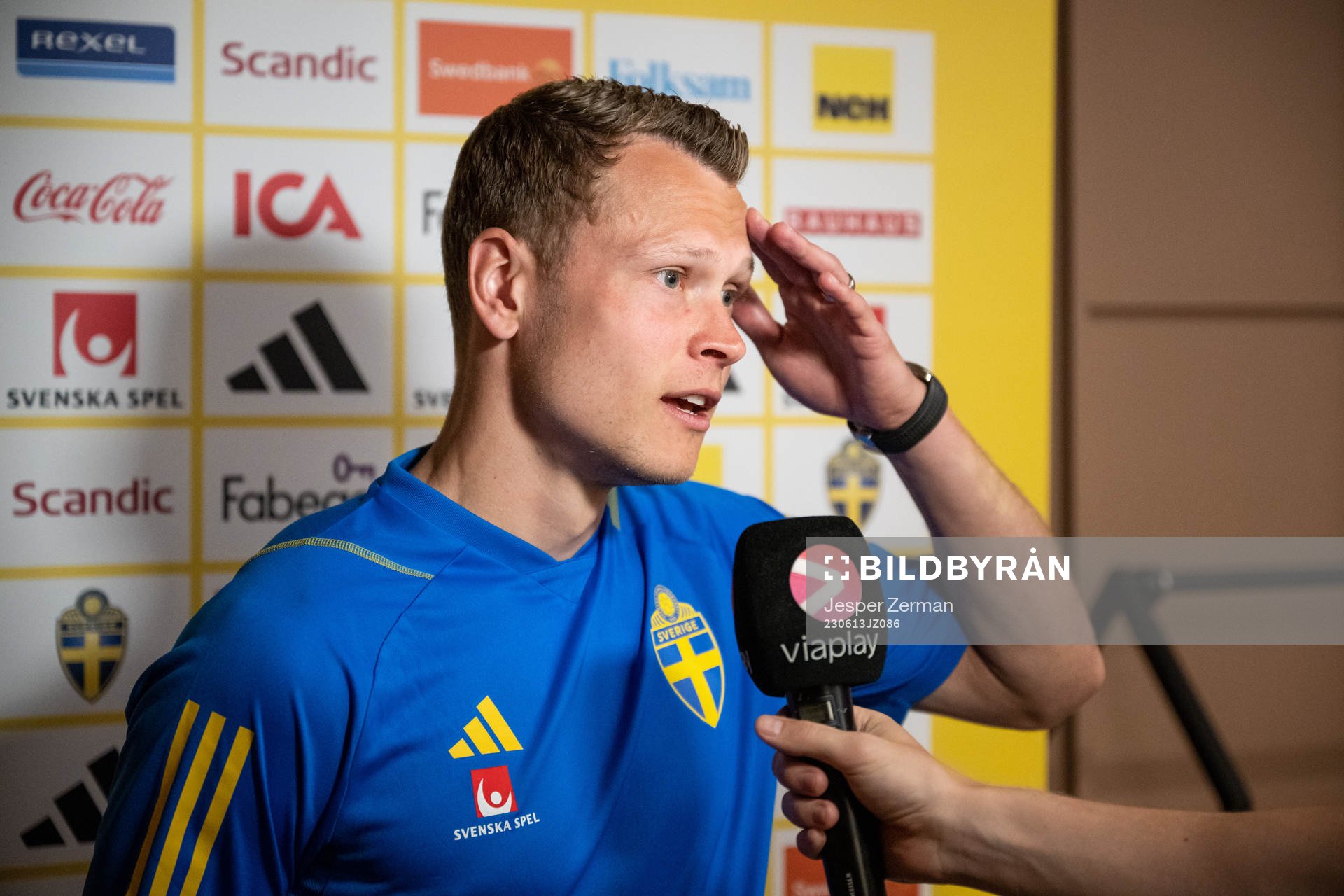 Victor Claesson of the Swedish national football team