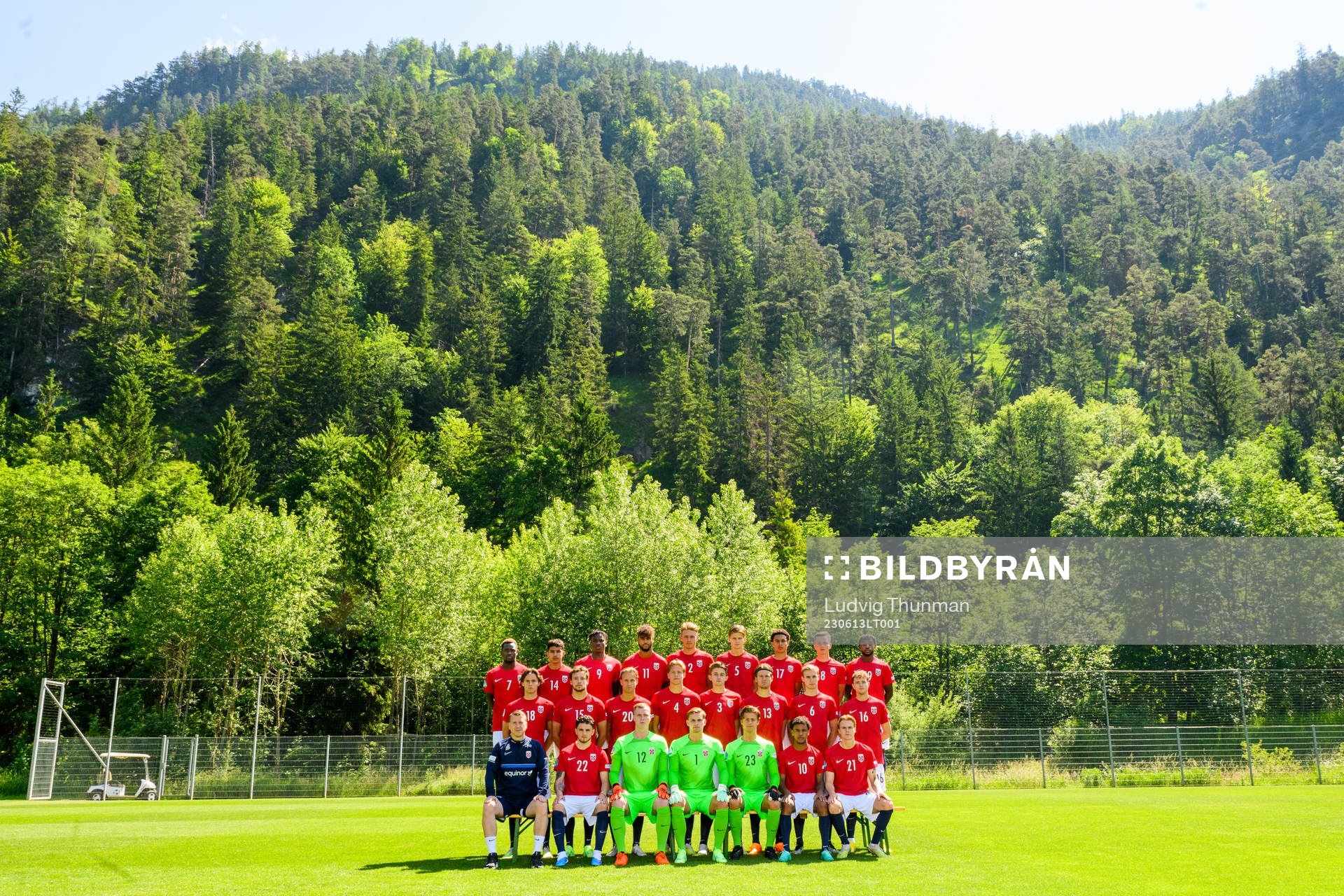 The Norwegian under-21 national football team poses for a