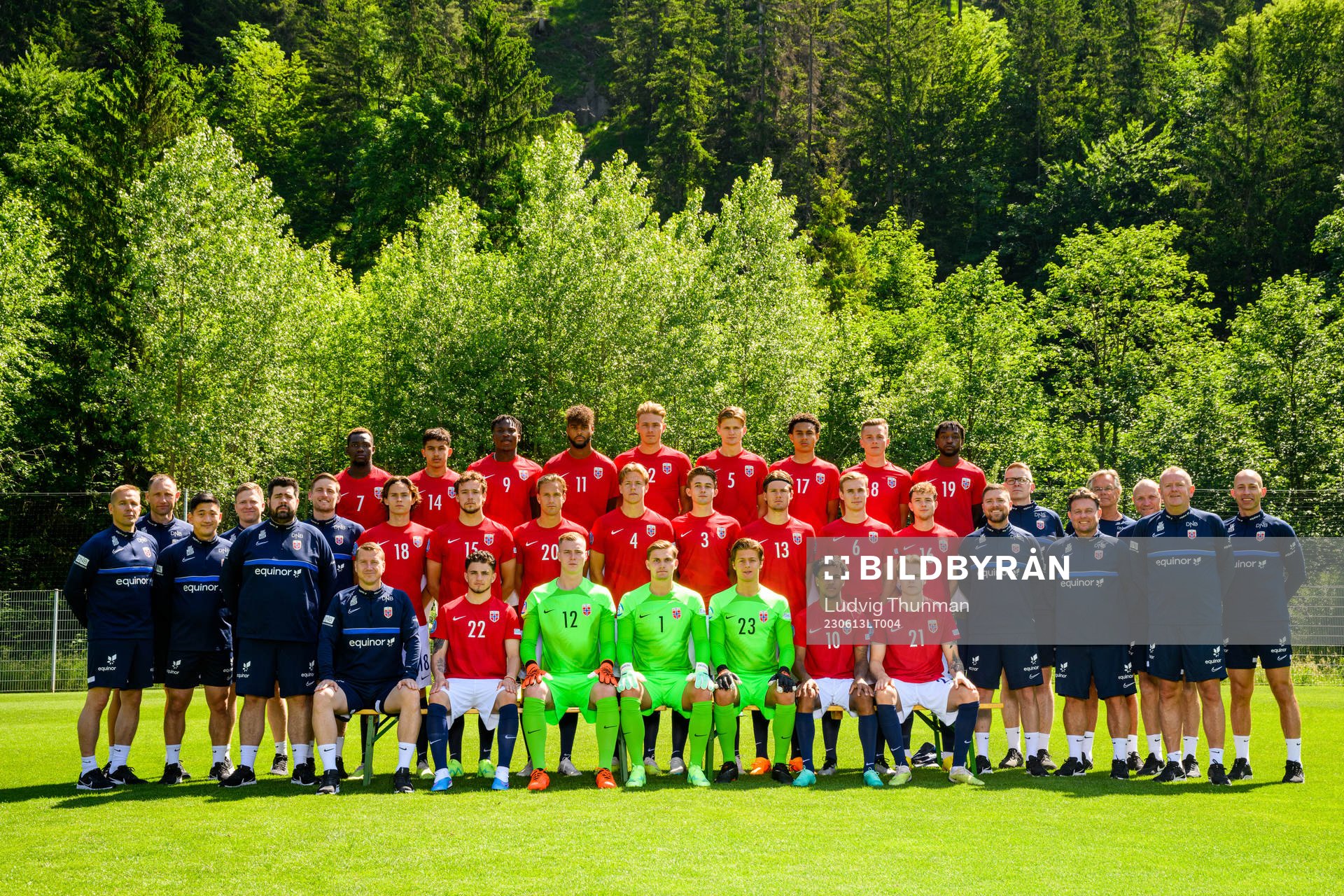 The Norwegian under-21 national football team poses for a
