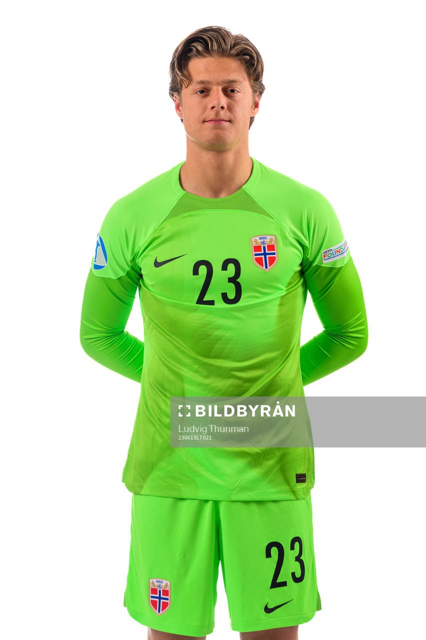 Goalkeeper Rasmus Sandberg of the norwegian under-21