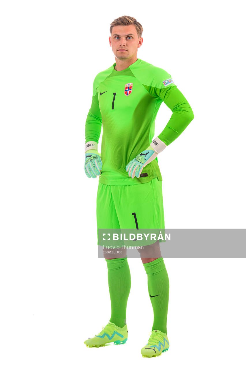 Goalkeeper Mads Hedenstad Christiansen of the norwegian
